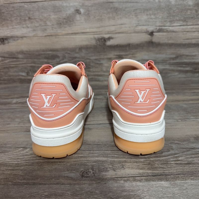 Louis Vuitton Louis Vuitton Trainer Leather Low Sneakers in Peach - Size US 8 / IT 38 - 2 Thumbnail