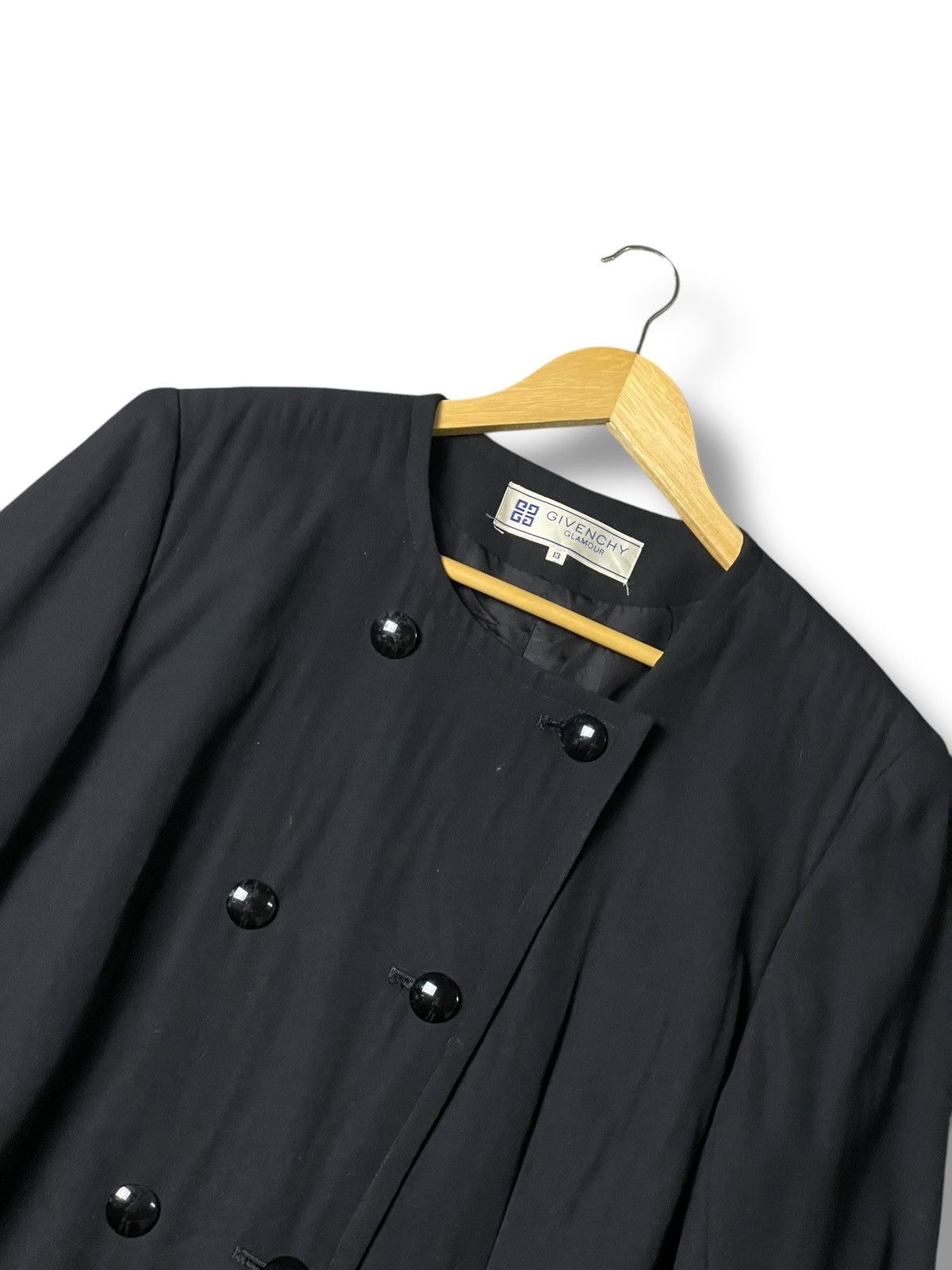 Designer × Givenchy × Vintage GIVENCHY Women’s Double Breasted Crop Coat (99) Size XS / US 0-2 / IT 36-38 - 2 Thumbnail