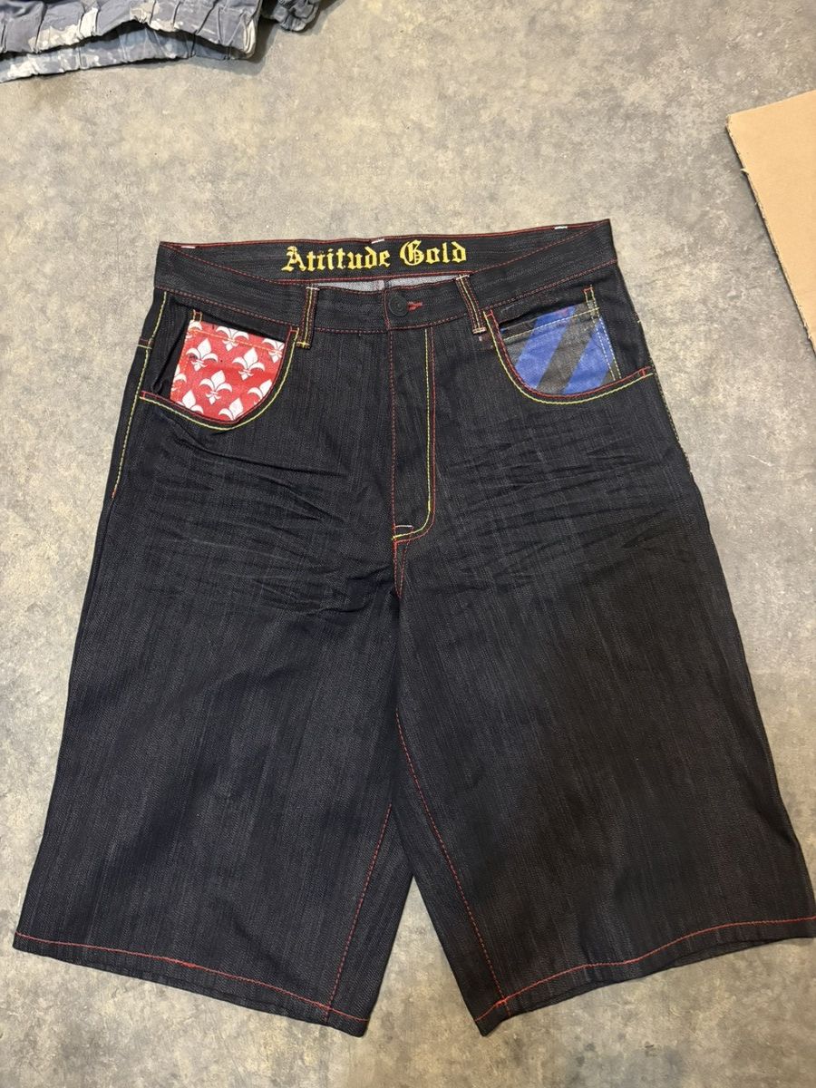 Other ATTITUDE GOLD Vintage WIDE LEG JORTS Size US 34 / EU 50 - 3 Thumbnail