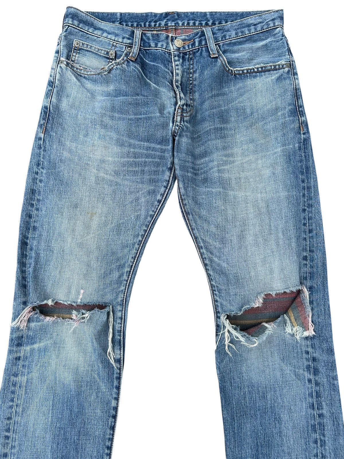 Kapital Vintage Takeo Kikuchi Japanese Distressed Denim Jeans Size US 32 / EU 48 - 2 Thumbnail