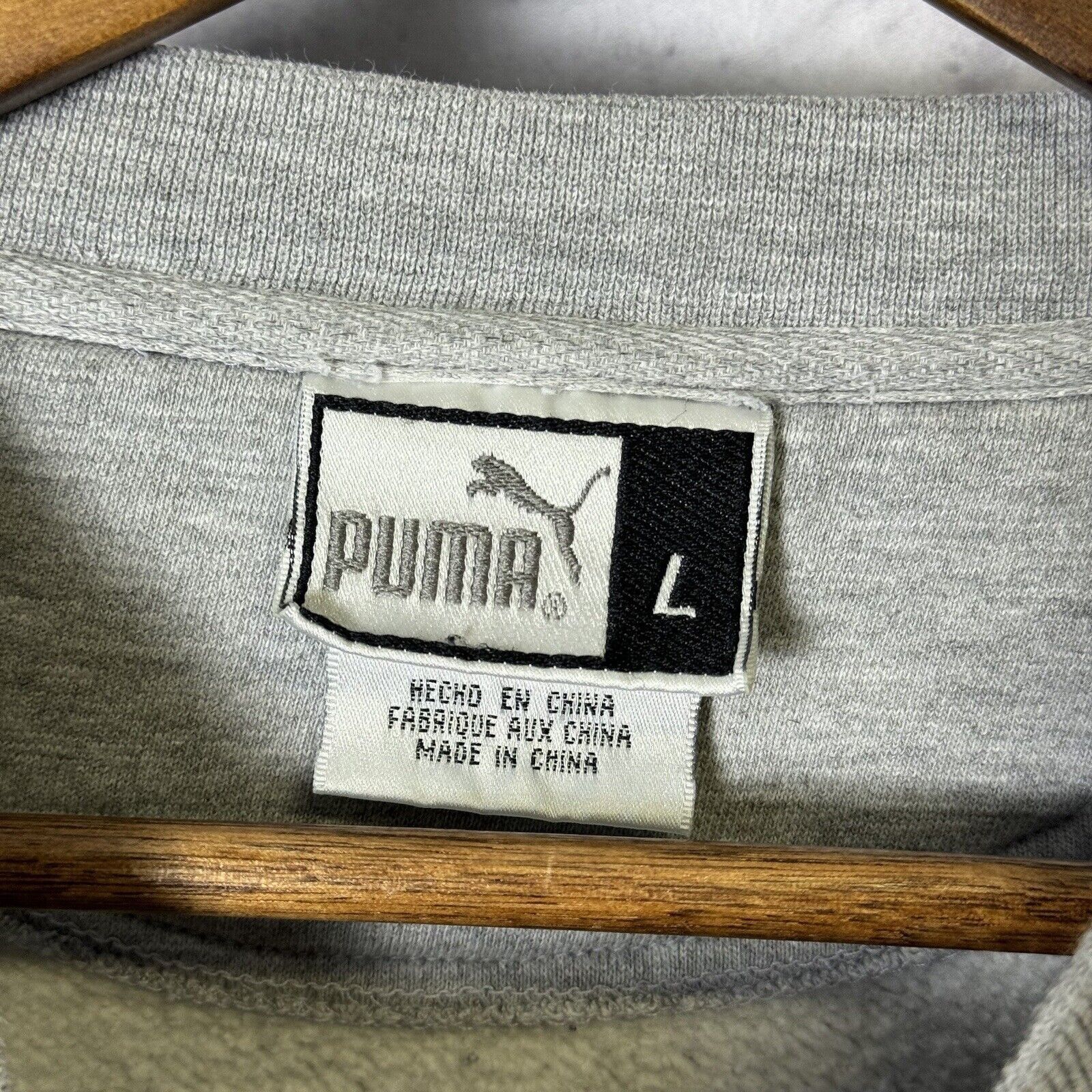 NHL × Puma × Vintage Vintage Detroit Redwings Sweatshirt Mens Large Gray Puma NHL Size US L / EU 52-54 / 3 - 6 Thumbnail