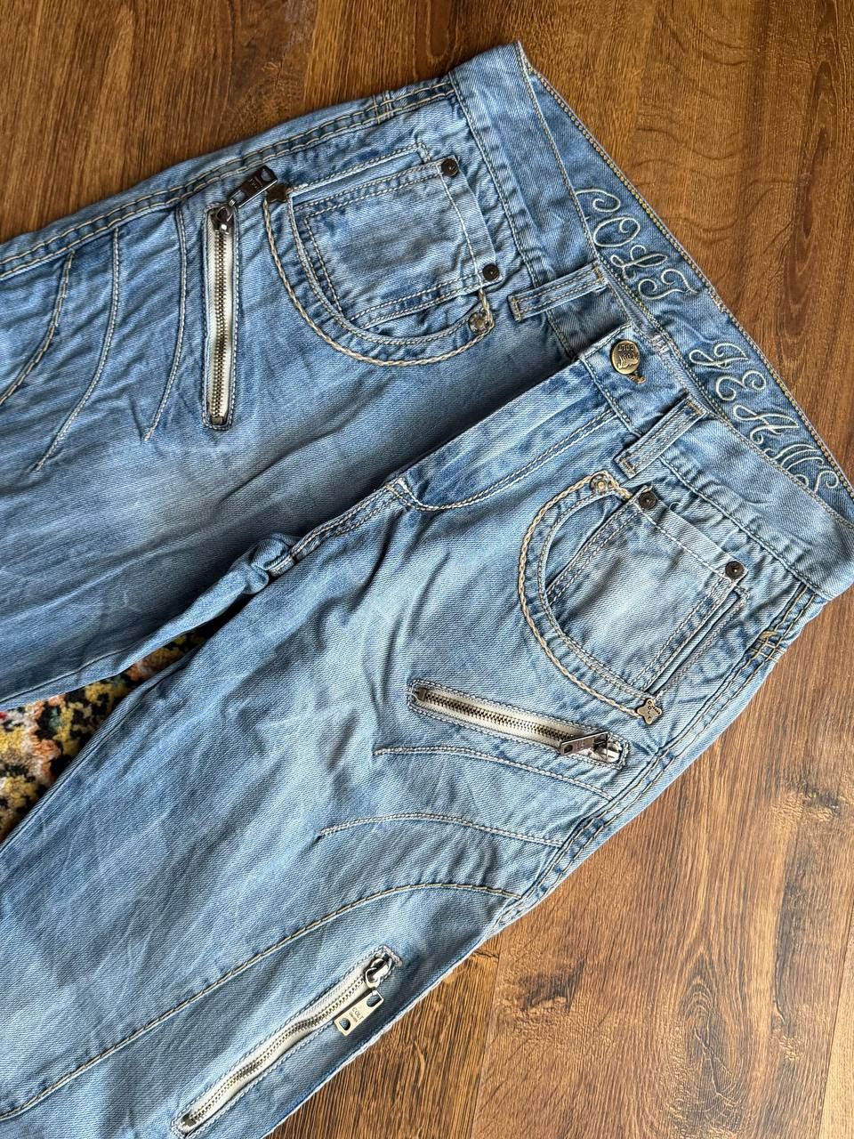 Japanese Brand Vintage 00's Streetwear Flared Bootcut Baggy Washed Jeans Size US 30 / EU 46 - 7 Thumbnail