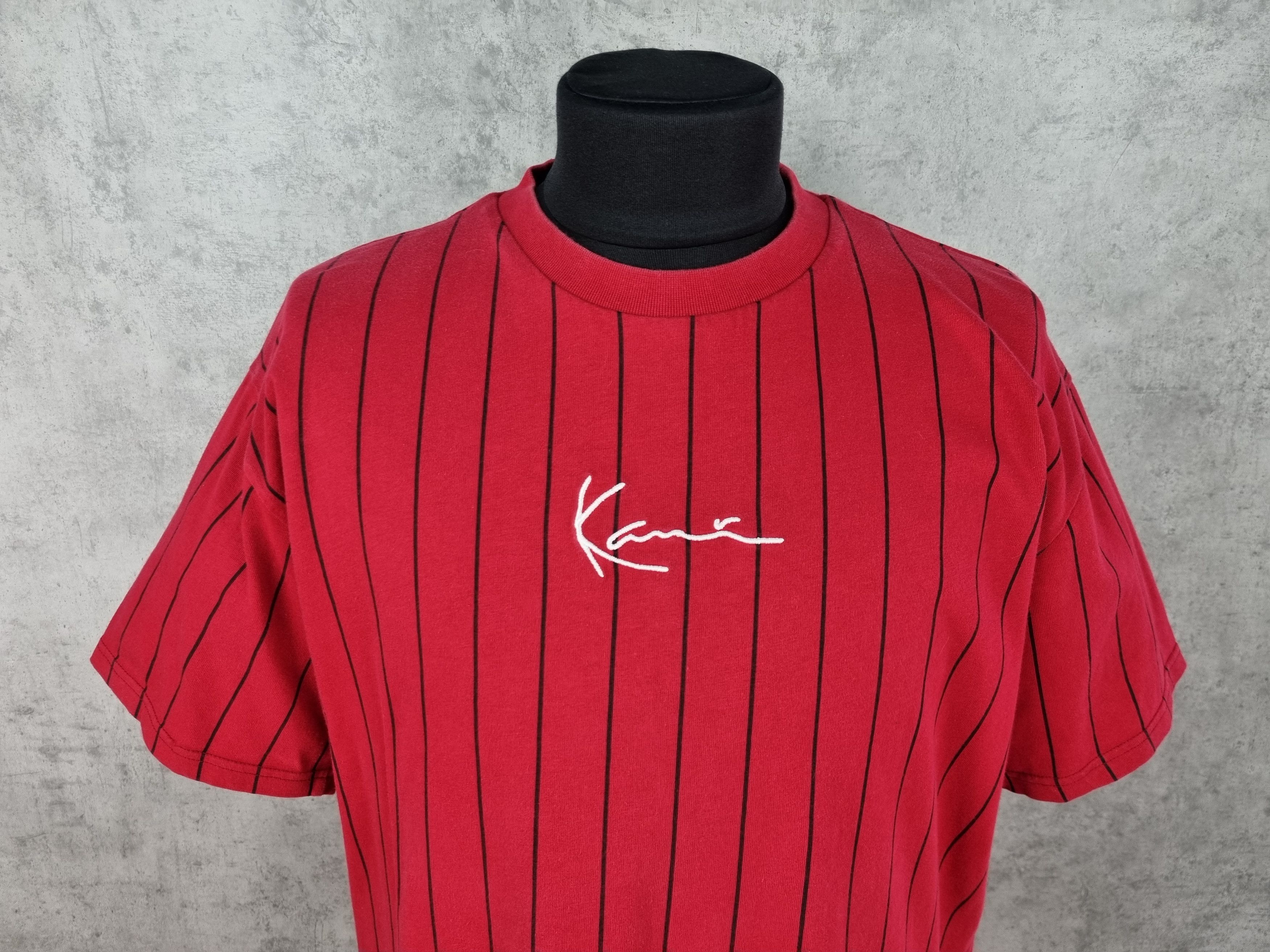 Karl Kani Karl Kani Central Embroidered Logo Pinstriped Teeshirt Size US XL / EU 56 / 4 - 2 Thumbnail