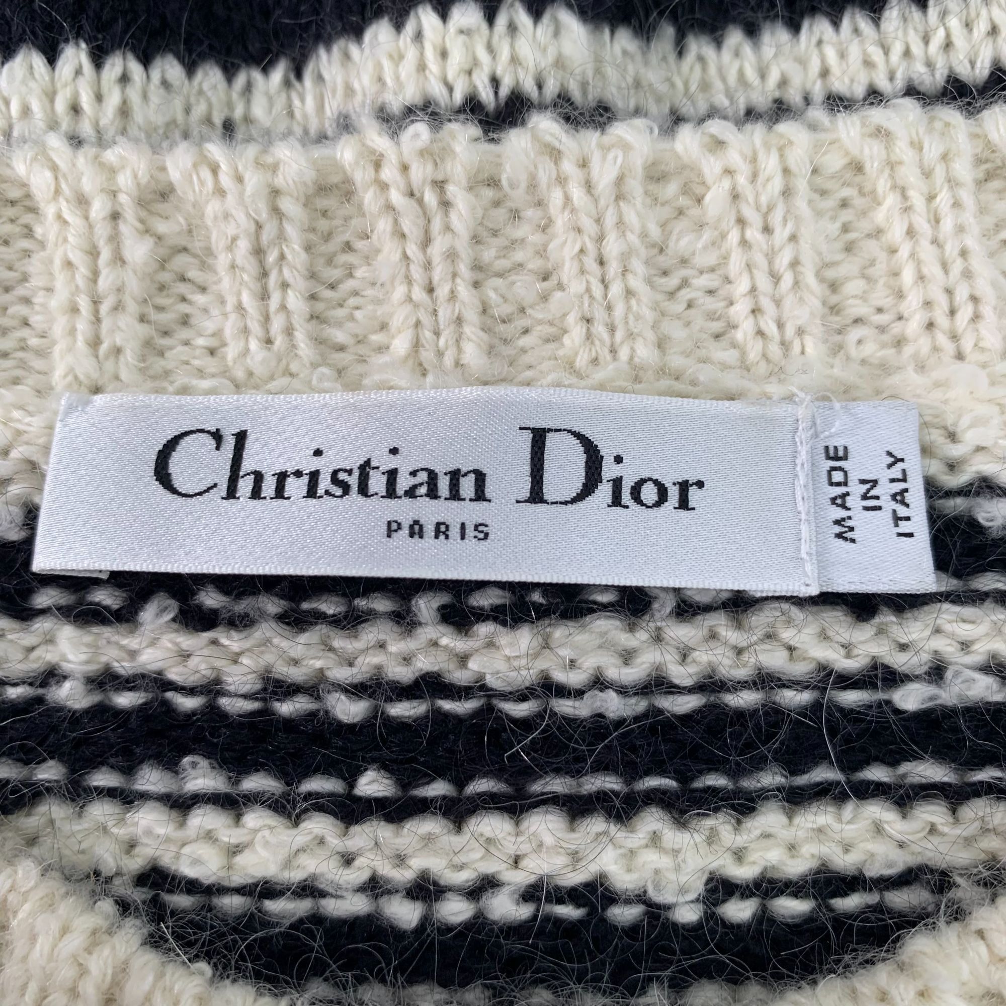Christian Dior Monsieur Christian Dior Color-Block Logo Embroidery Striped Cotton Ro Size XS / US 0-2 / IT 36-38 - 2 Thumbnail