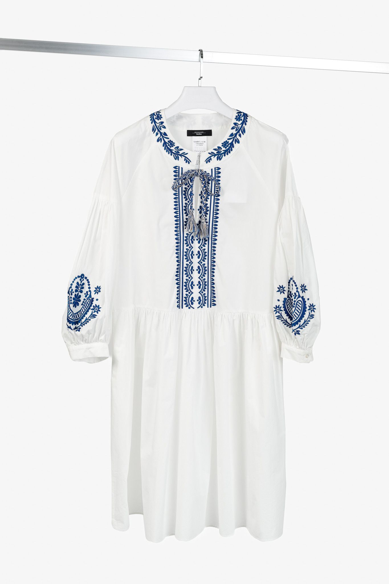Weekend Max Mara Weekend Max Mara Dirce White Embroidered Cotton Poplin Dress Size M / US 6-8 / IT 42-44 - 1 Thumbnail