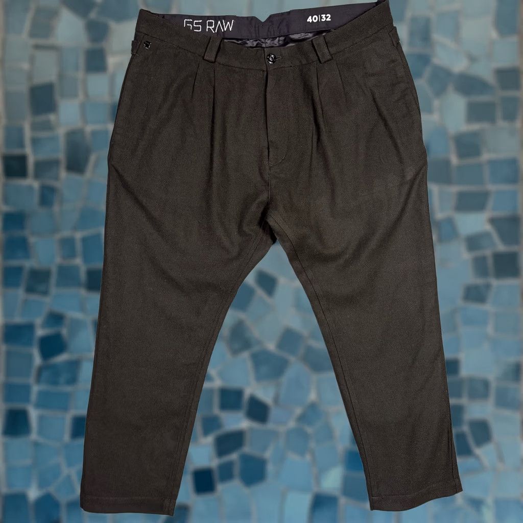 G-Star G-Star Raw Pants Mens 40x32 Varve Relaxed Chino Trousers Wool Cinchback Banished Size US 40 / EU 56 - 1 Thumbnail