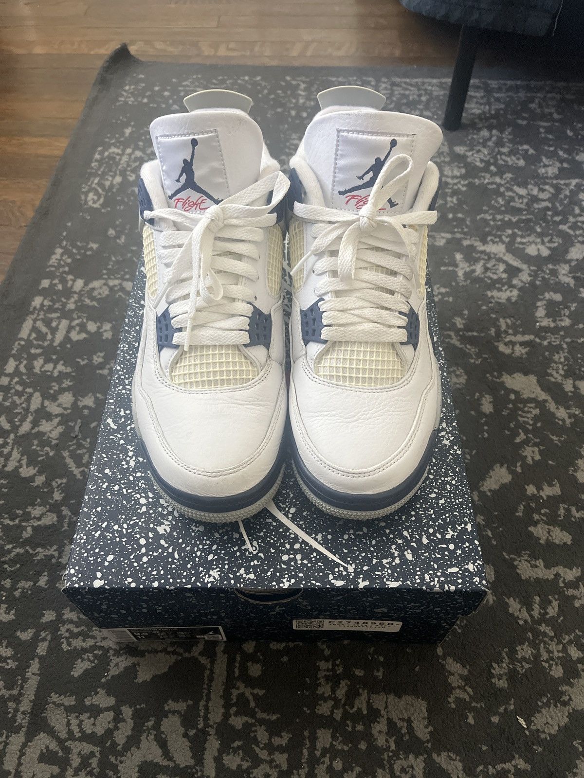 Jordan Brand JORDAN 4 Midnight Navy Size US 9.5 / EU 42-43 - 2 Thumbnail