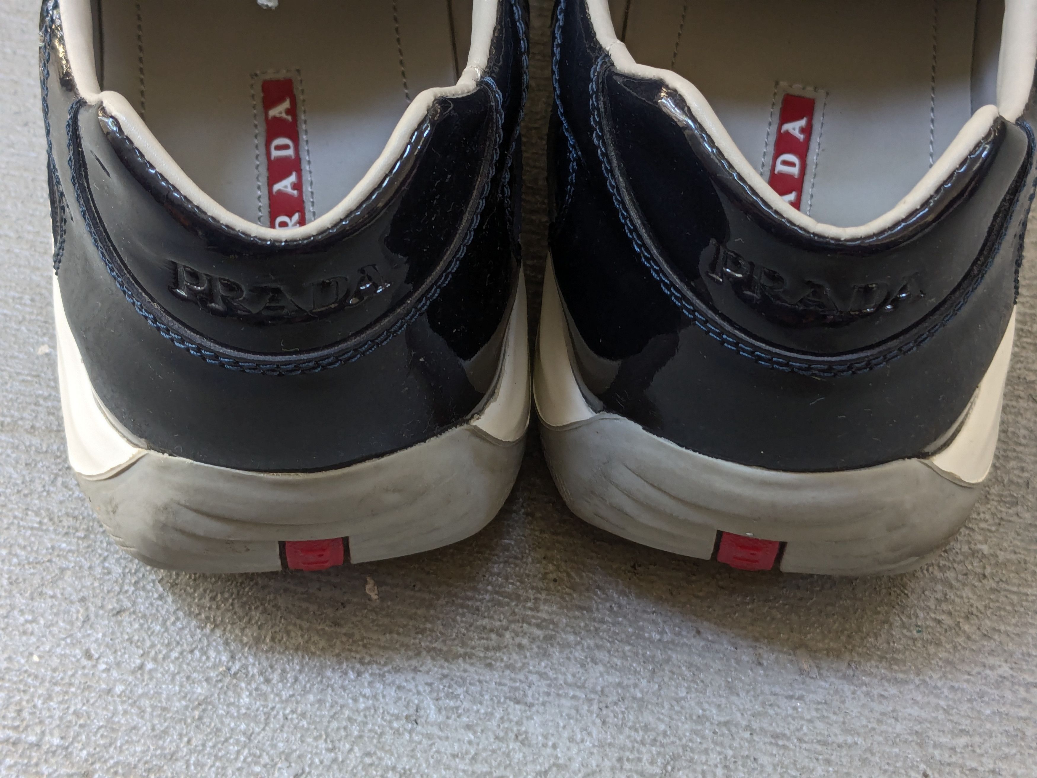 Prada Prada America's Cup Sneakers Navy Blue Patent Leather 12.5 Size US 12.5 / EU 45-46 - 16 Thumbnail
