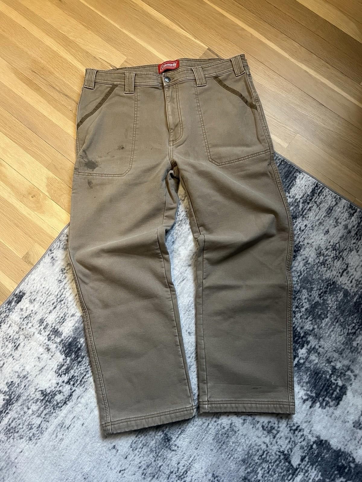 Coleman Coleman Fleece Lined Canvas Khaki Pants Size 36x30 Size US 36 / EU 52 - 1 Thumbnail