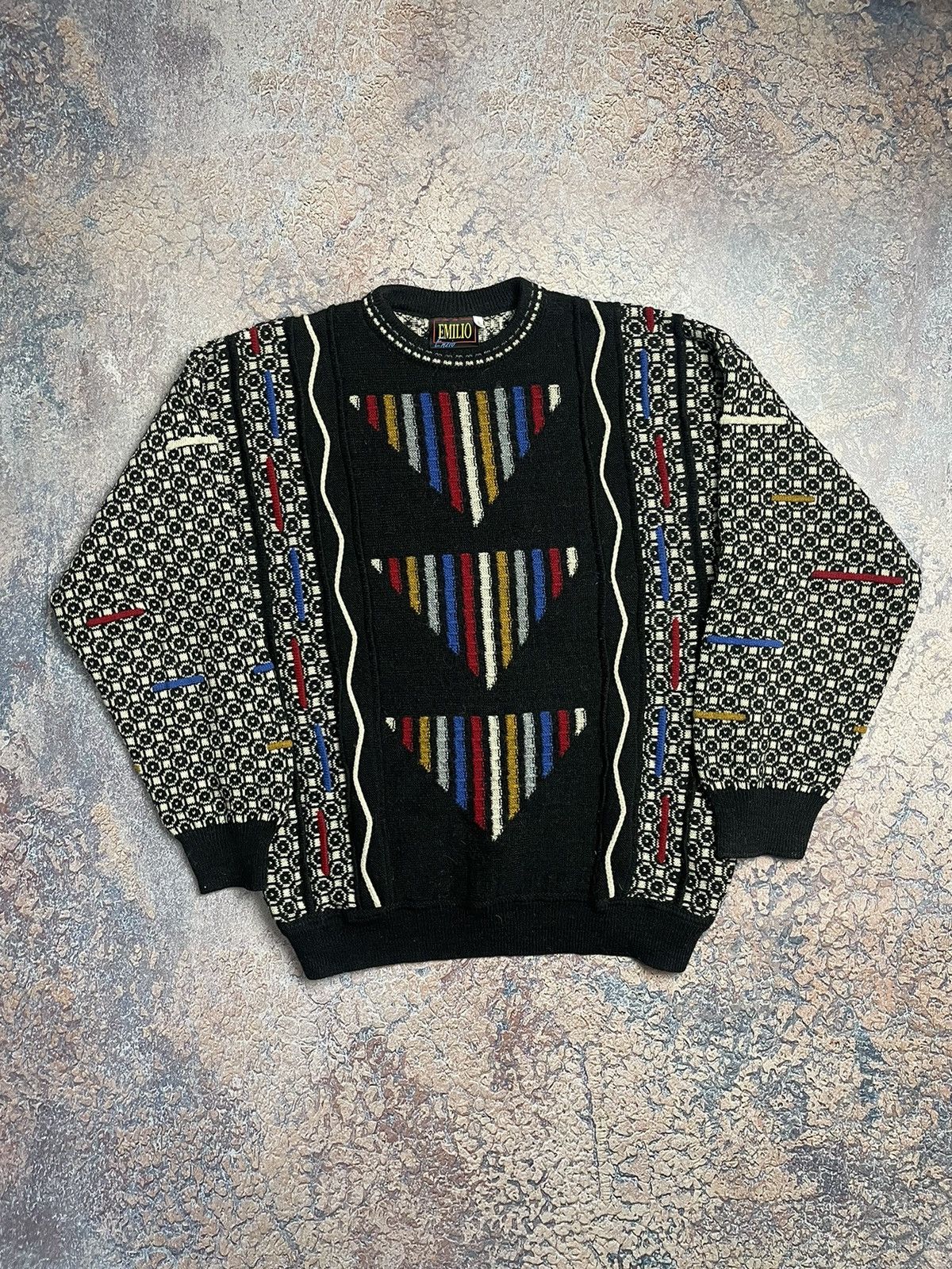 Coogi Crazy vintage 90s Coogi style baggy knitwear thick sweater Size US L / EU 52-54 / 3 - 2 Thumbnail