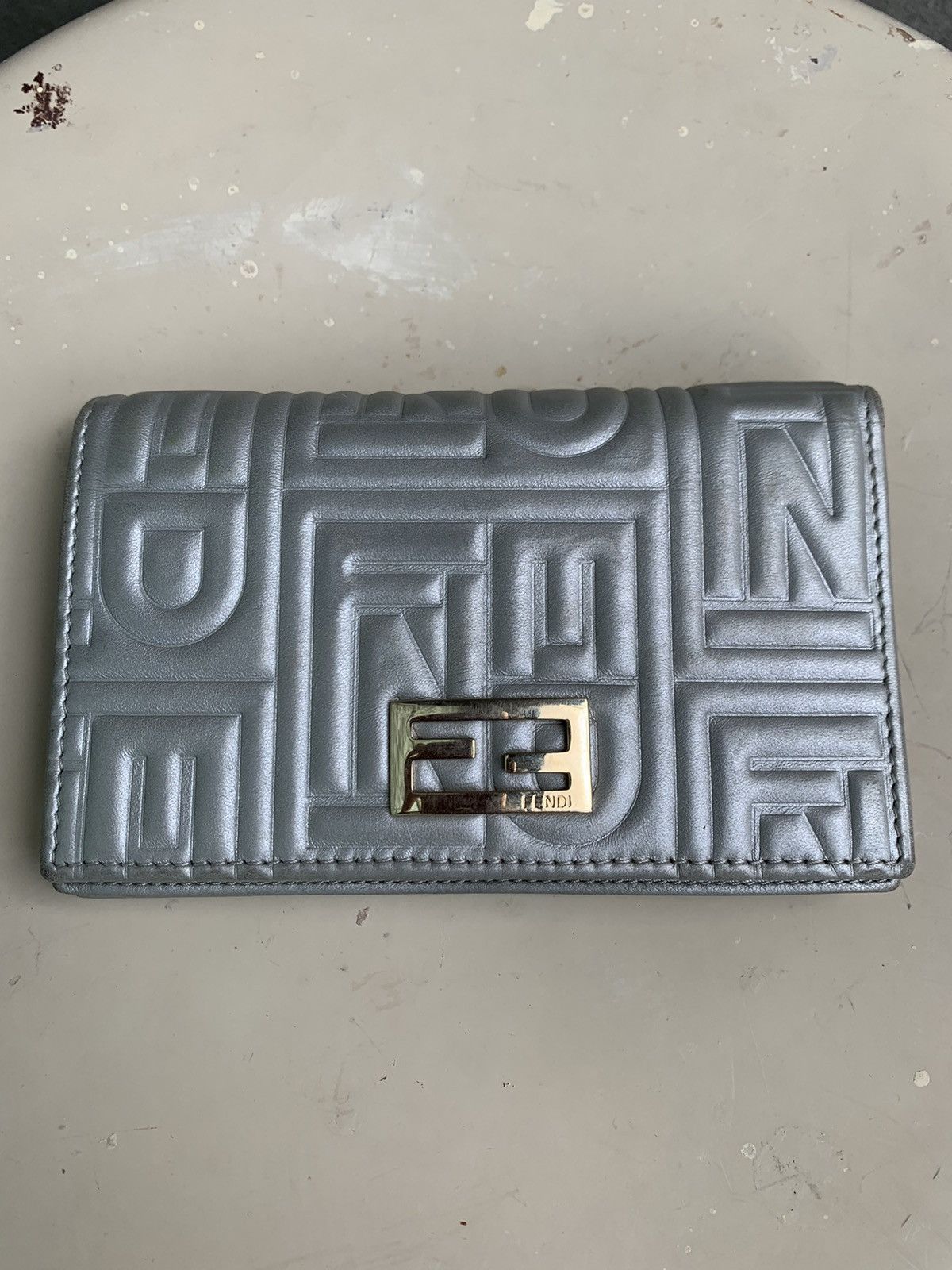 Fendi Napa Logo Embossed Leather Wallet Size ONE SIZE - 2 Thumbnail