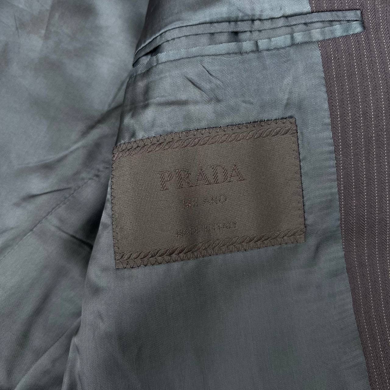 Prada Early 2000s Sleeve Tag Pinstripe Wool Menswear Set