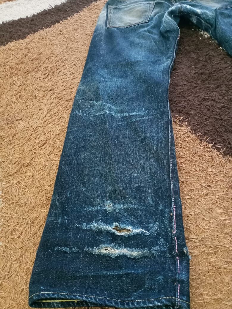 Japanese Brand × Momotaro Jeans × Vintage Vintage Distress Momotaro selvadge Jeans Size US 31 - 16 Thumbnail