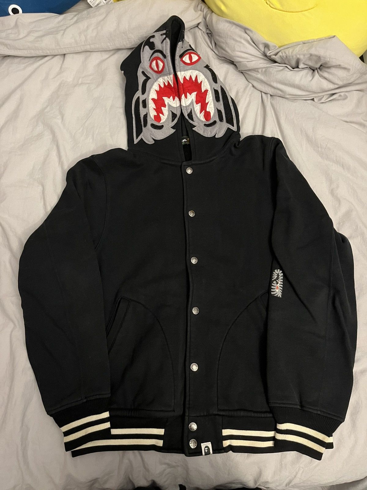 Bape Bape tiger varsity jacket hoodie black Size US L / EU 52-54 / 3 - 1 Thumbnail