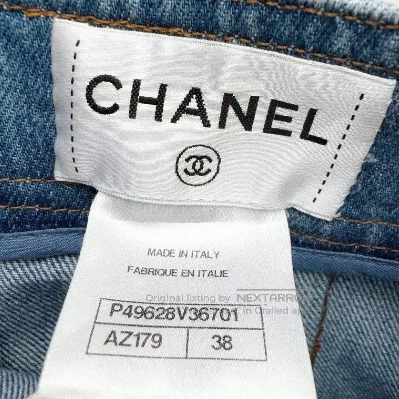 Chanel Chanel Light Blue Women's Denim Skirt . Size 23" - 5 Thumbnail