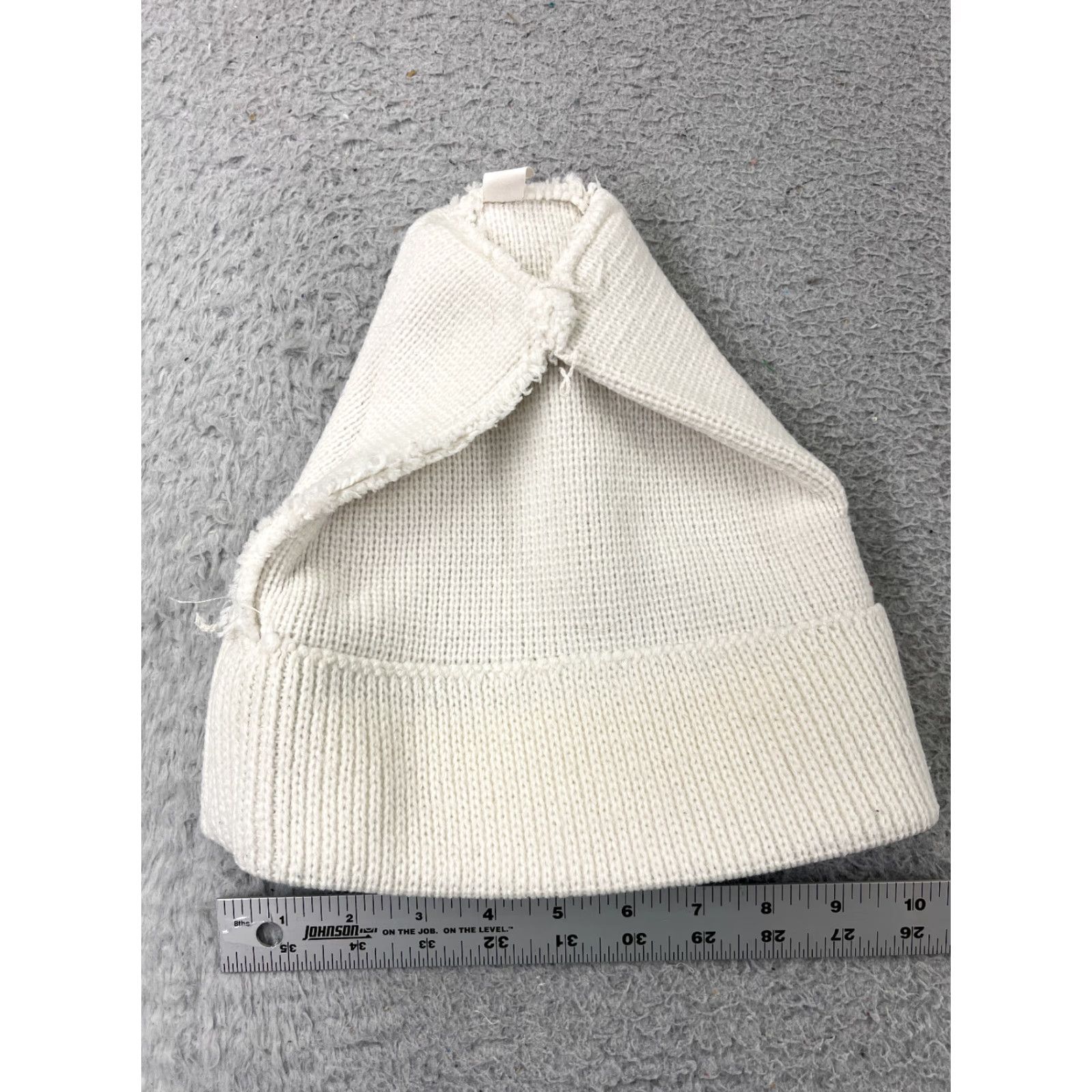 Vintage Penthouse Knits Beanie Adult One Size White Blue Stripe Wool Blend Ski Size ONE SIZE - 4 Thumbnail
