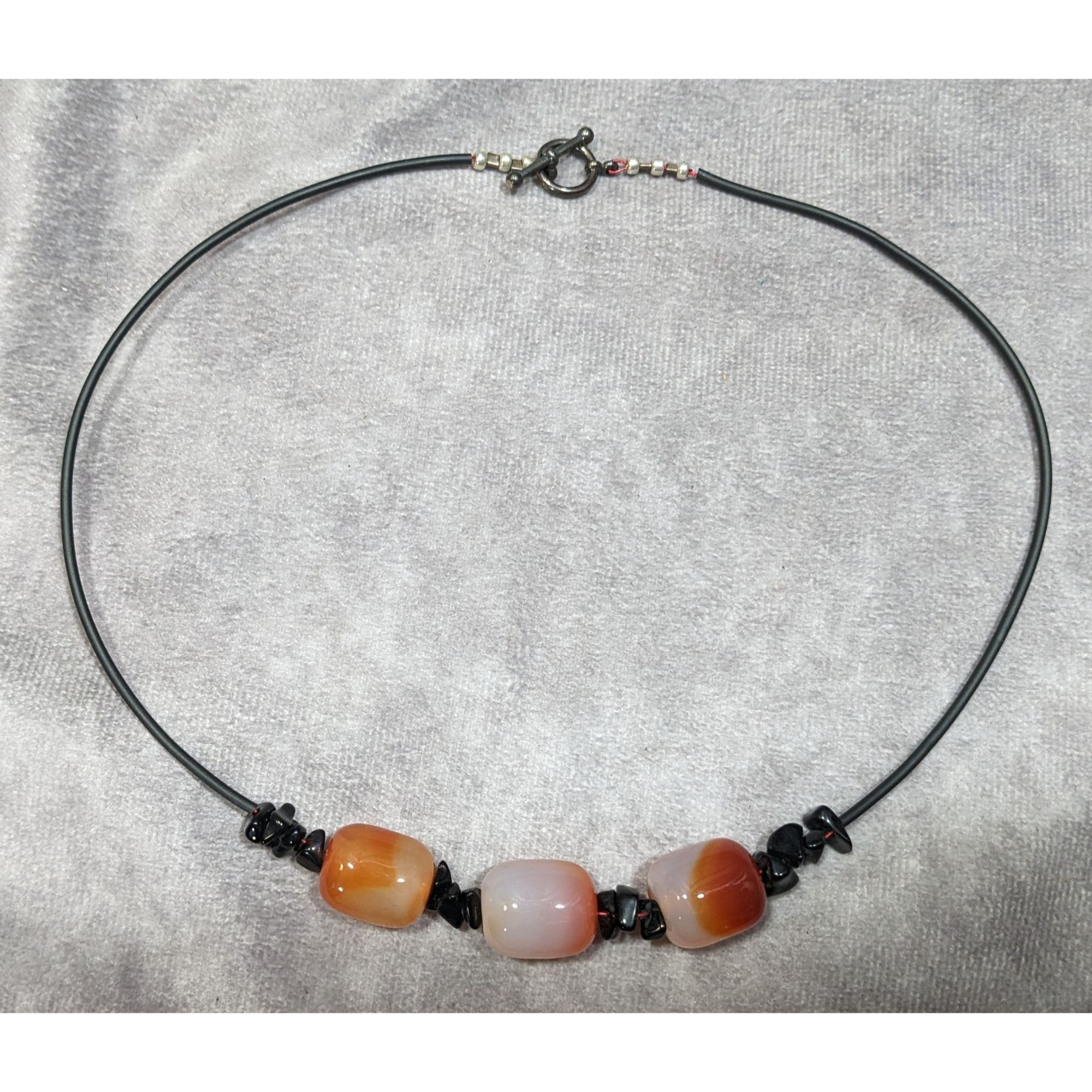 Other Handmade Carnelian Beaded Necklace With Onyx Chip Accents Size ONE SIZE - 6 Thumbnail