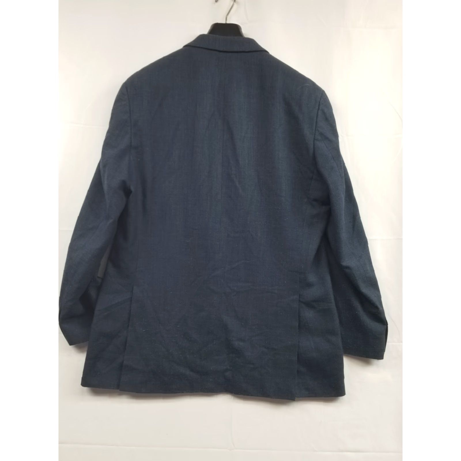 Vintage MICHAEL Michael Kors Men Blazer Solid Blue Linen Blend 42L 2-Button Size 42R - 2 Thumbnail