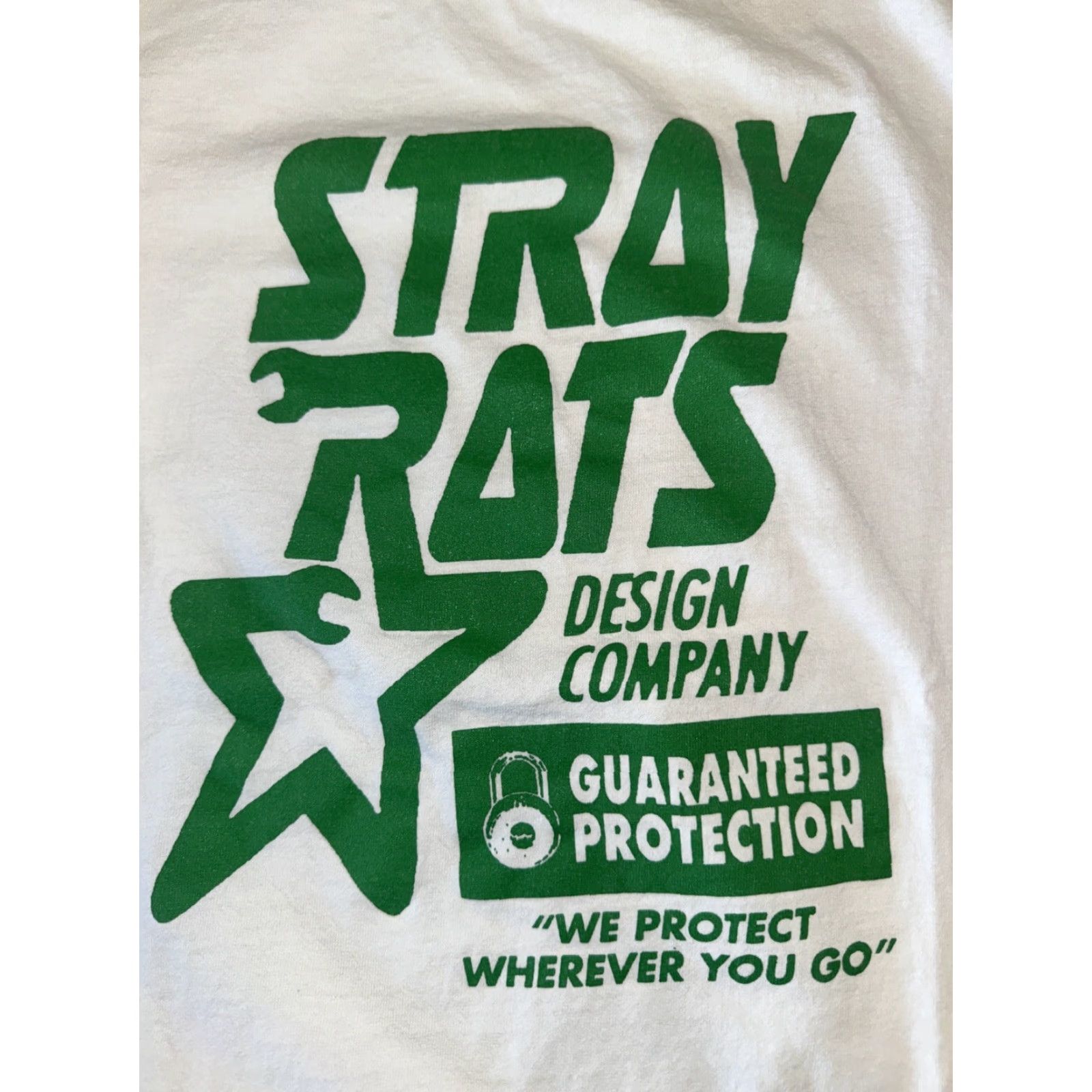 Stray Rats VINTAGE Stray Rats Design Company Graphic T-Shirt White Small 17x24 Mens T-Shirt Designer Streetwear Size US S / EU 44-46 / 1 - 2 Thumbnail
