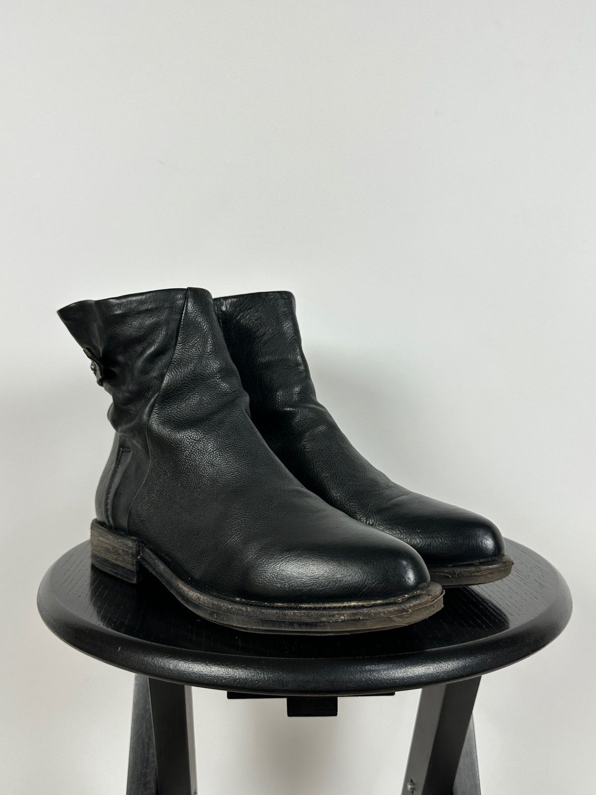 A.S.98 A.S.98. Airstep Black Leather Biker Ankle Boots Size US 8 / IT 38 - 11 Thumbnail