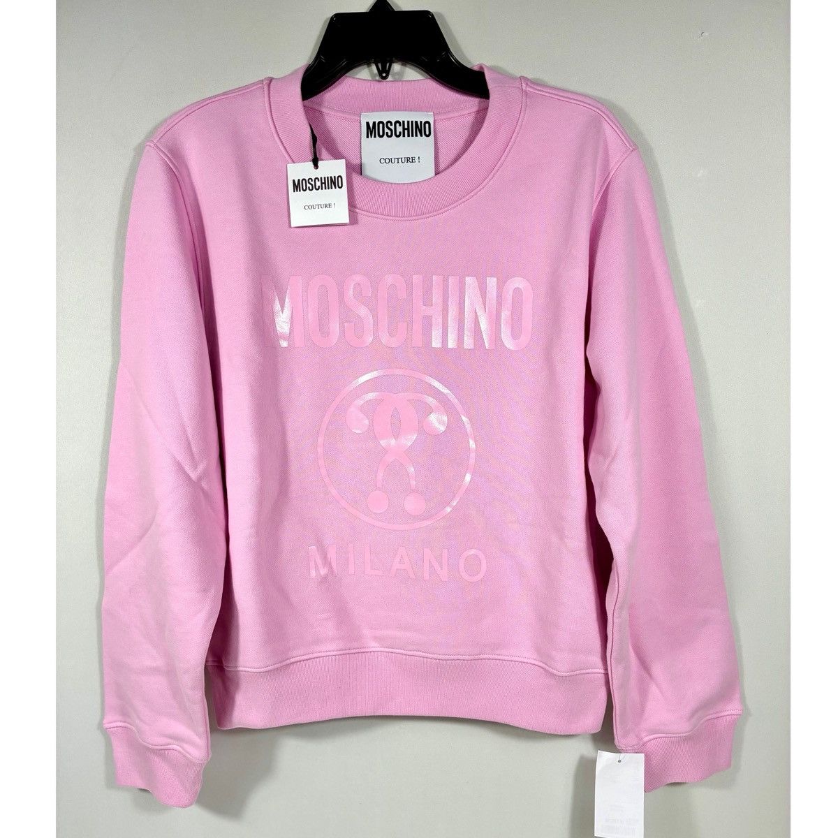 Moschino Moschino Couture Logo Double Question Mark Sweatshirt Pink 8 Size M / US 6-8 / IT 42-44 - 1 Thumbnail