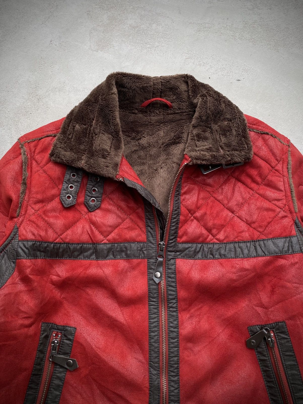 Le Grande Bleu (L.G.B.) JAPANESE BRAND FIDATO SUEDE FUR JACKET PUNK GOTHIC Size US M / EU 48-50 / 2 - 2 Thumbnail