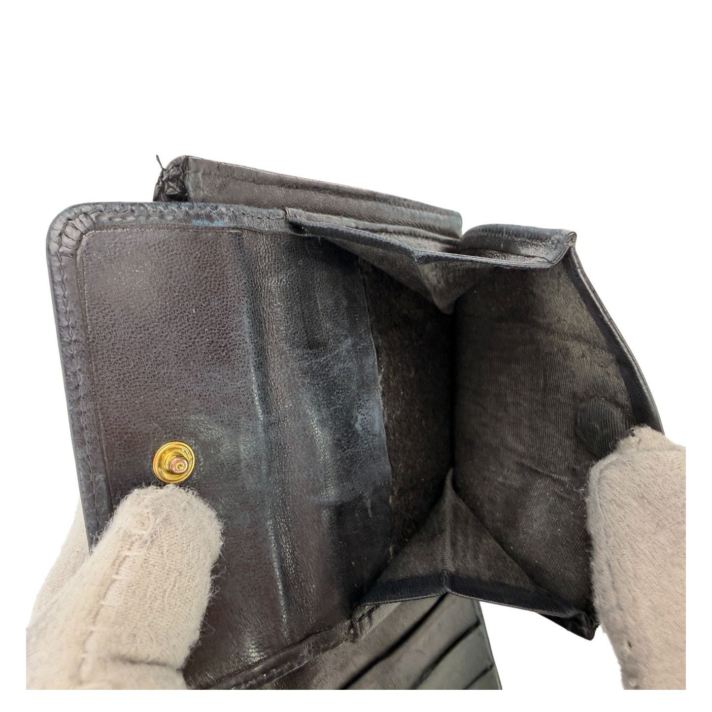 Chanel CHANEL CC Logo Grained Calfskin Bifold Men's Wallet Black Size ONE SIZE - 6 Thumbnail