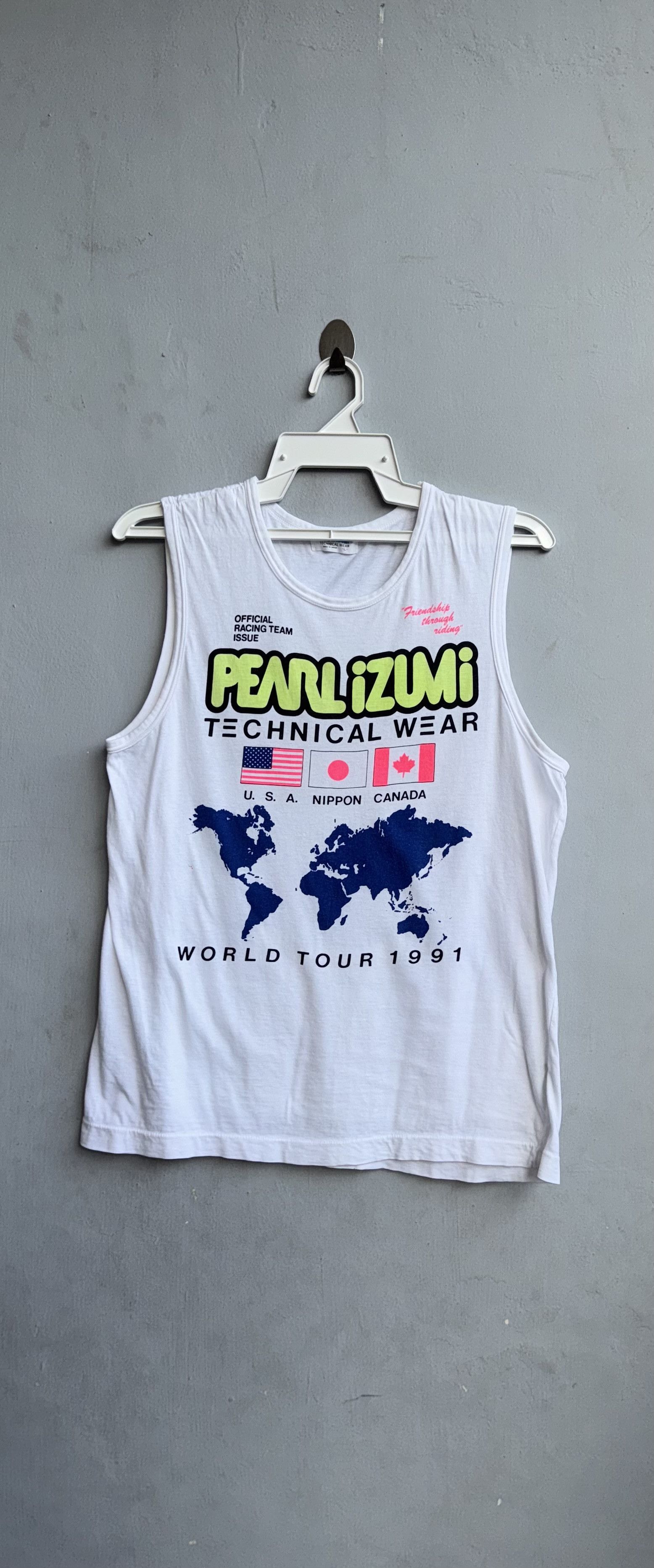 PEARL iZUMi × Vintage Vintage Pearl Izumi "World Tour 1991" Cycling Bike Shirt Size US M / EU 48-50 / 2 - 1 Thumbnail