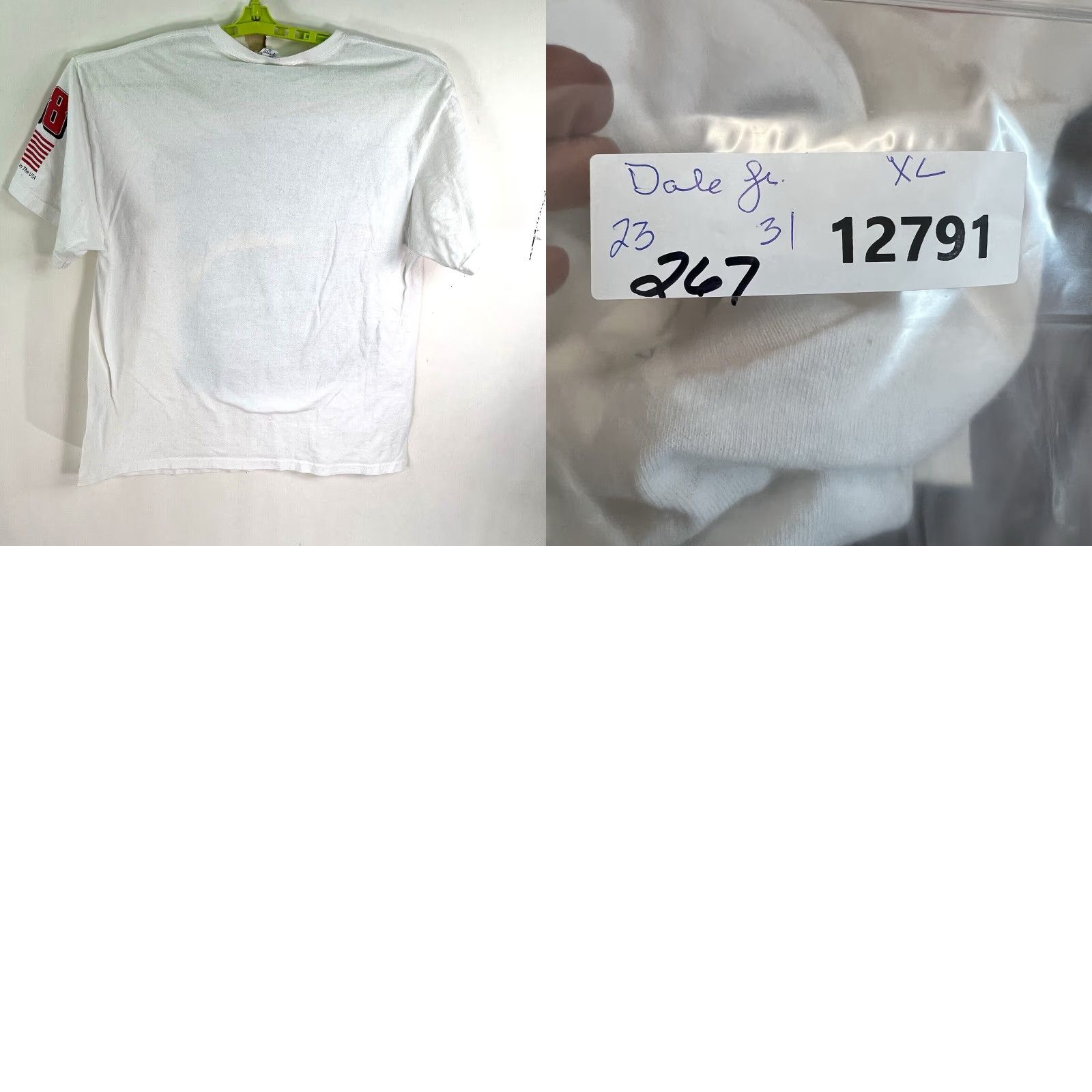 Delta Dale Earnhardt Jr 88 NASCAR National Guard T-Shirt Adult XL Graphic Print Crew Neck White Delta Made in USA Mens Size US XL / EU 56 / 4 - 8 Thumbnail