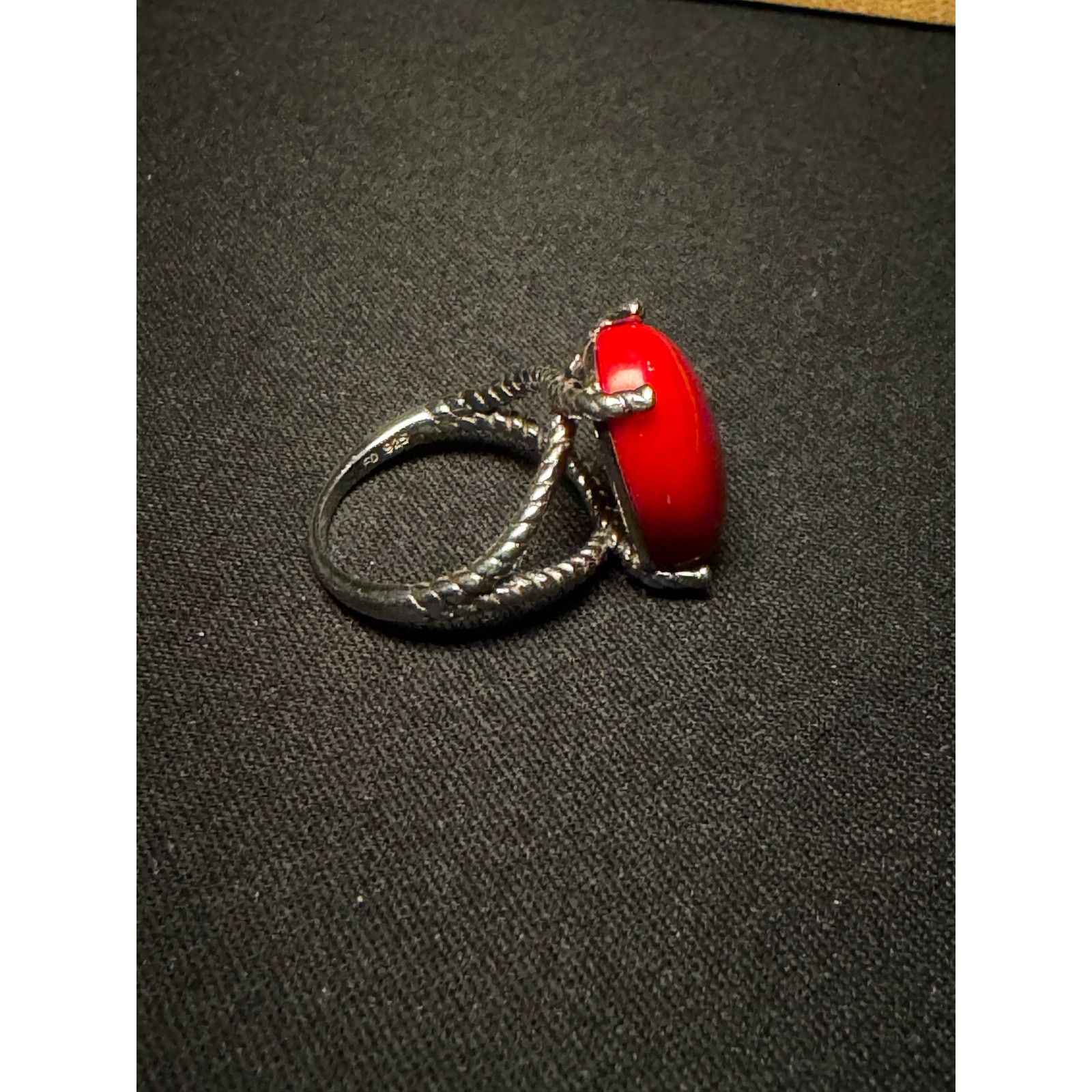 Other 925 Silver F.D. Felicia Design Coral Rope Design Size 6 Ring Size ONE SIZE - 3 Thumbnail
