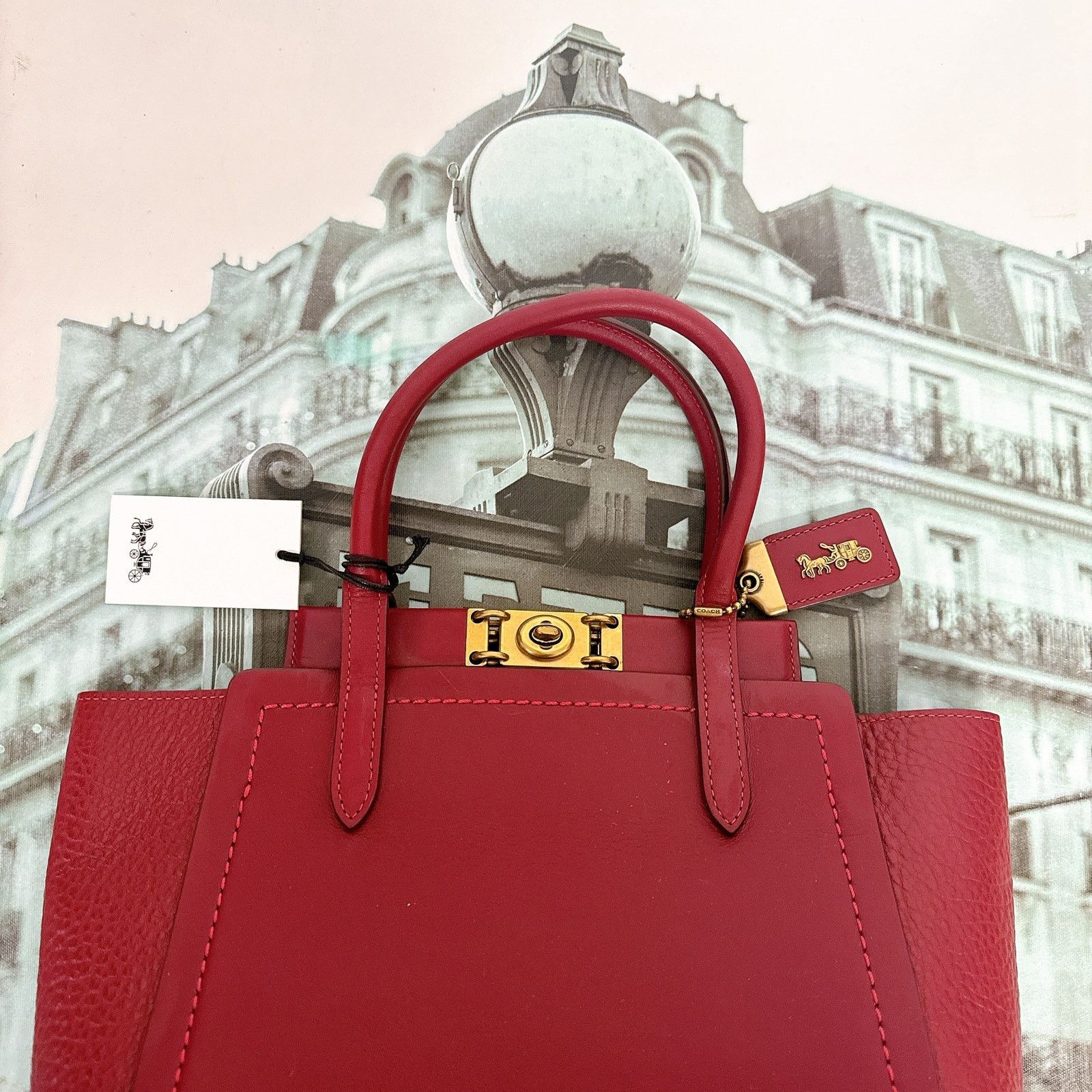 Coach Coach 79468 Troupe Tote IN Deep Red Size ONE SIZE - 6 Thumbnail
