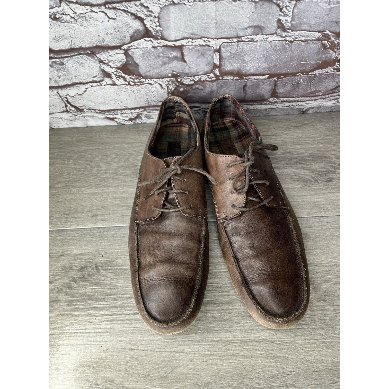 Bed Stu Bed Stu Distressed Brown Oiled Leather Lace Derby Oxfords Me Size US 10.5 / EU 43-44 - 12 Thumbnail