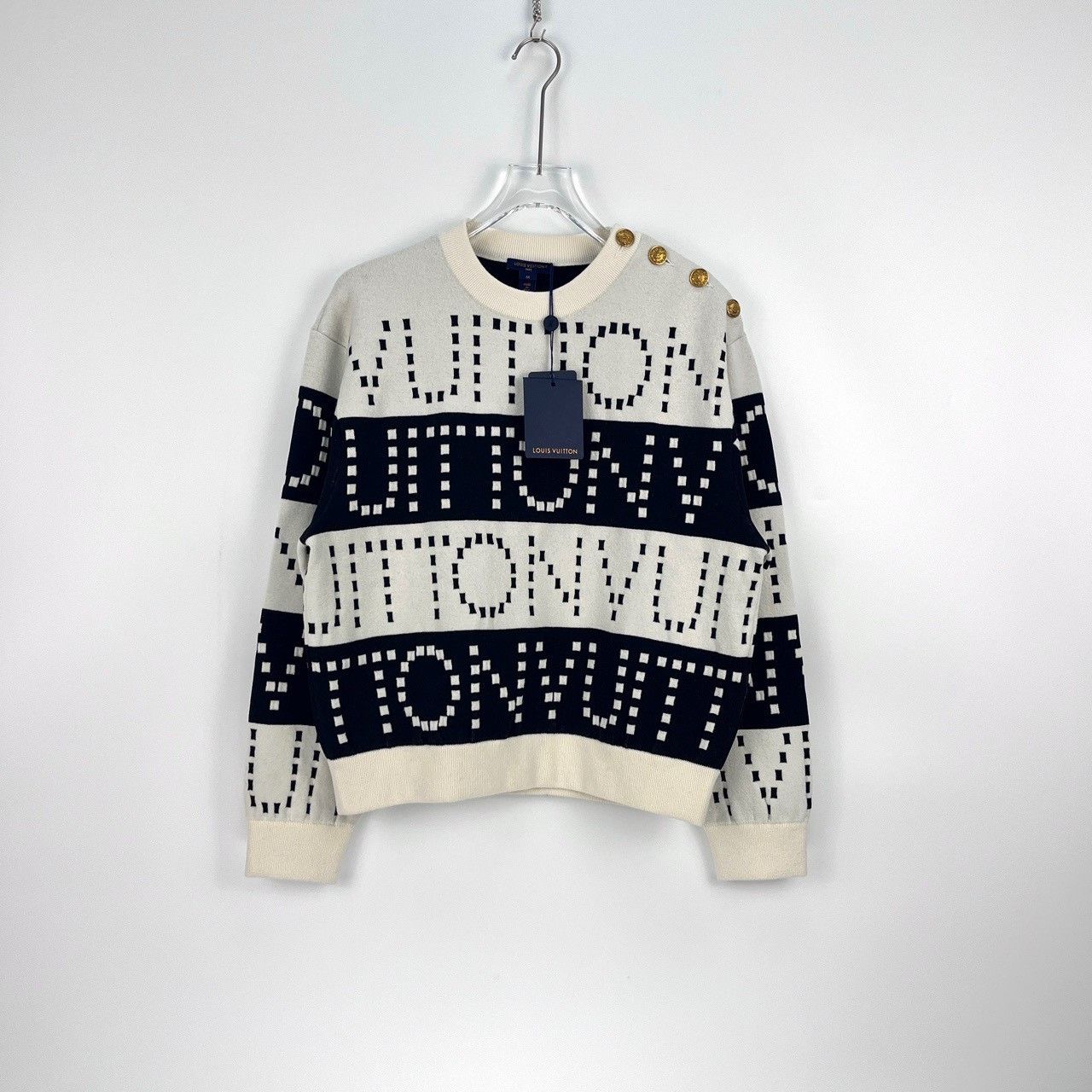 Louis Vuitton Louis Vuitton Black and white wool sweater with wide stripe Size US M / EU 48-50 / 2 - 3 Thumbnail