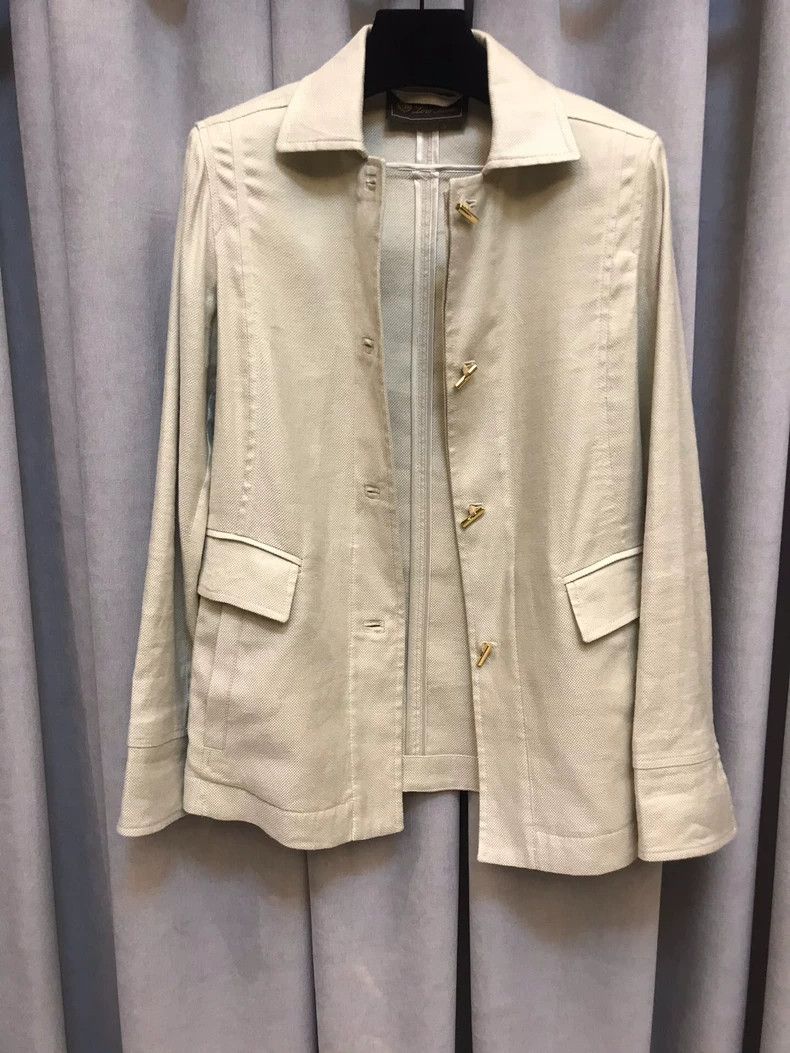 Loro Piana Loro piana Sheepskin gold buckle slim short jacket 2506-Nex Size S / US 4 / IT 40 - 2 Thumbnail