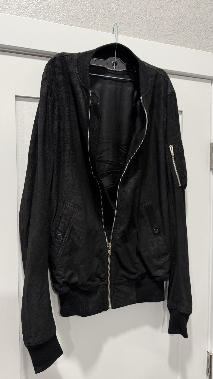 Rick Owens RICK OWENS “BLISTERED SUEDE MA-14 BOMBER JACKET Size US M / EU 48-50 / 2 - 2 Thumbnail