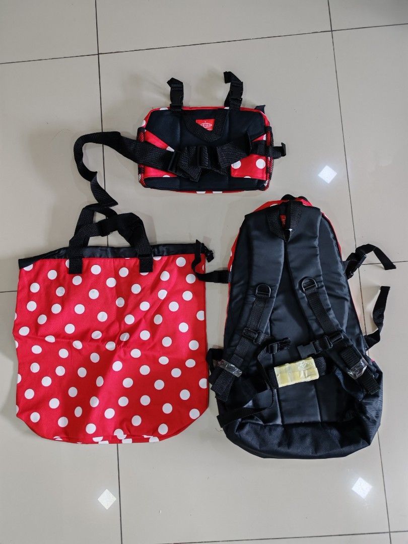 Designer × Japanese Brand Byreborn 3-Piece Polka Dot Bag Set–Backpack, Tote, Waistbag Size ONE SIZE - 2 Thumbnail