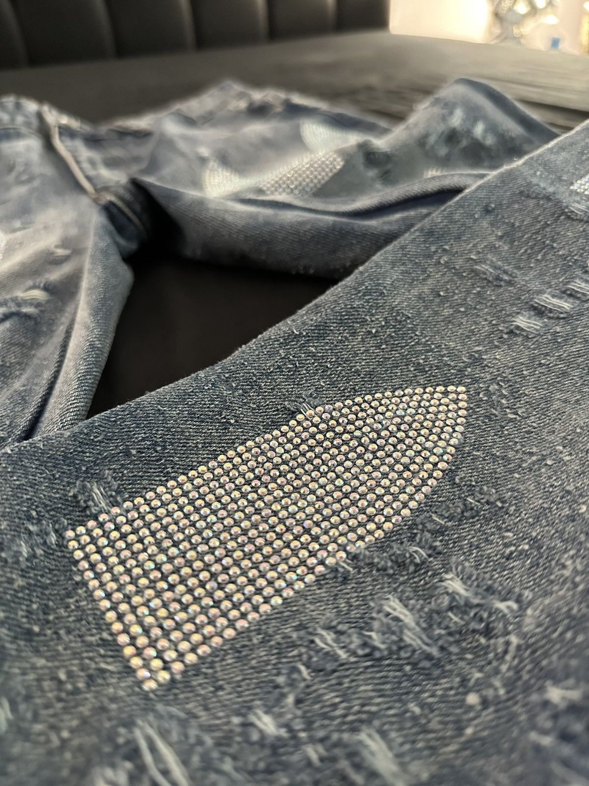 Who Decides War Who Decides War Rhinestone Denim Jeans Size US 30 / EU 46 - 5 Thumbnail