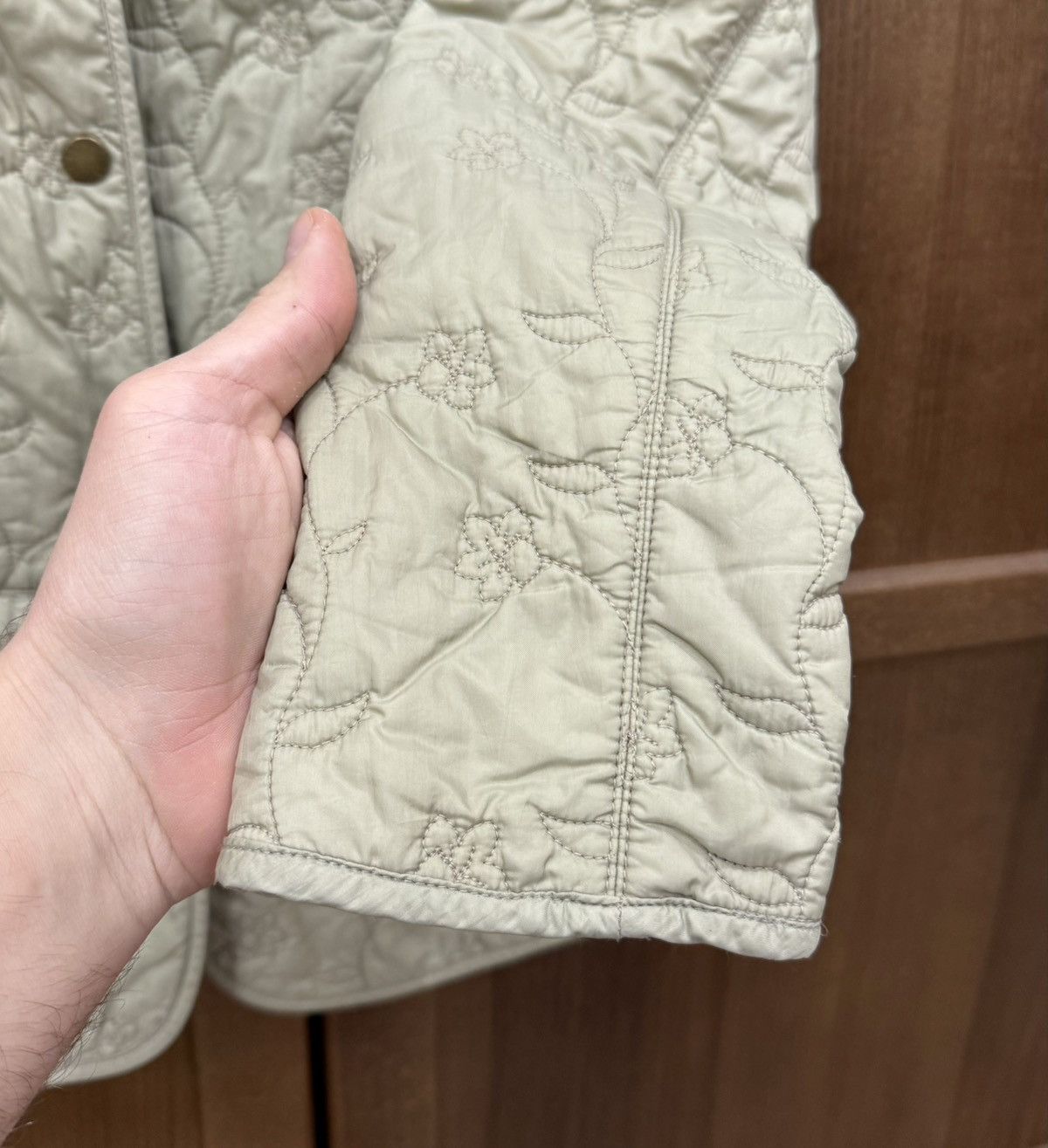 Barbour Barbour Flora Floral Cream Quilted Lightweight Jacket Size S / US 4 / IT 40 - 6 Thumbnail