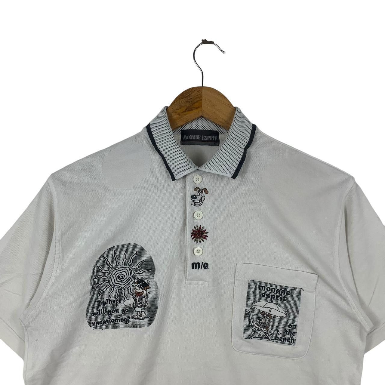 Vintage Vintage MONADE ESPRIT CARTOON Beach Polo Tee Shirt Size M / US 6-8 / IT 42-44 - 2 Thumbnail