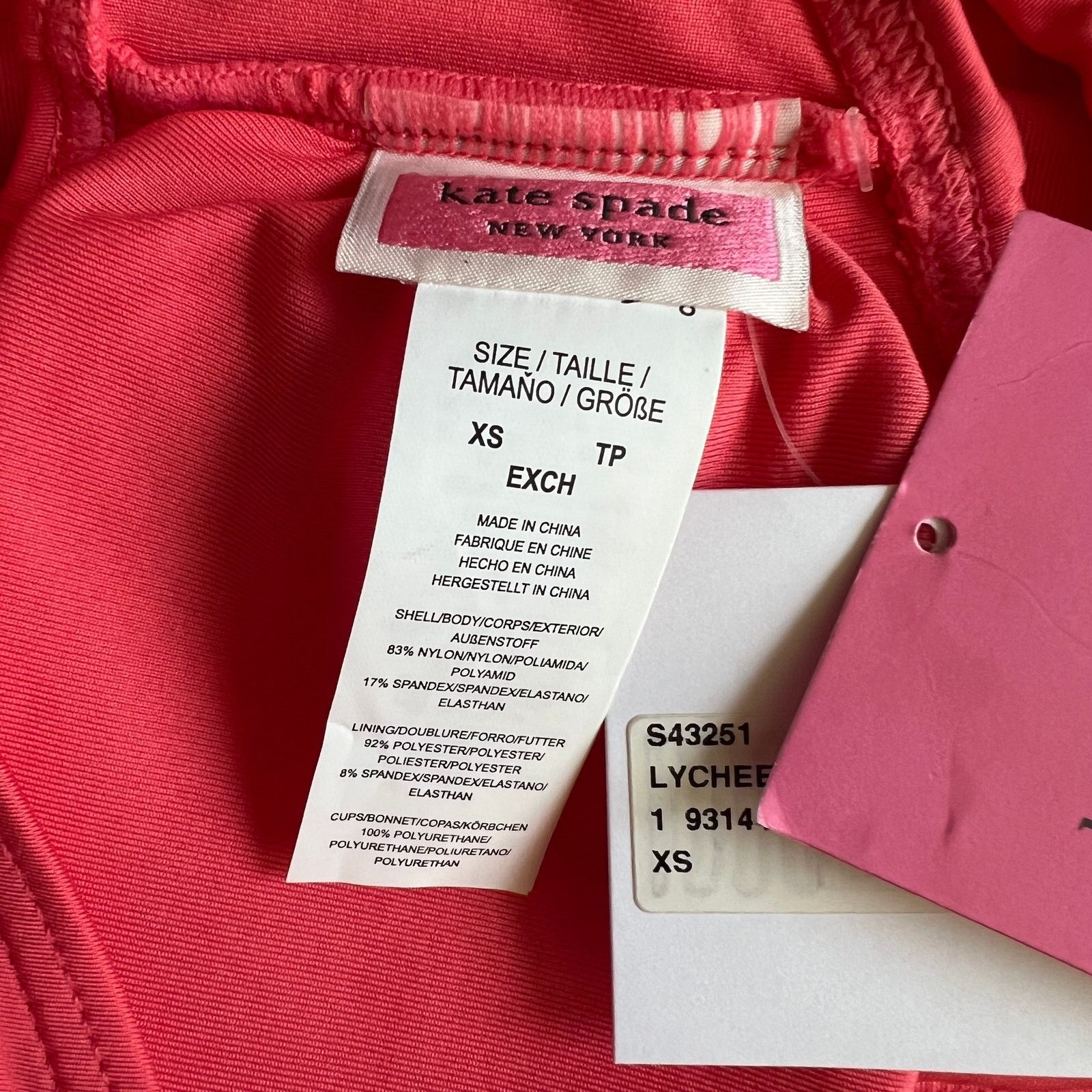 Kate Spade Kate Spade New York Lychee Bikini Bandeau Swim Top, XS Size ONE SIZE - 6 Thumbnail