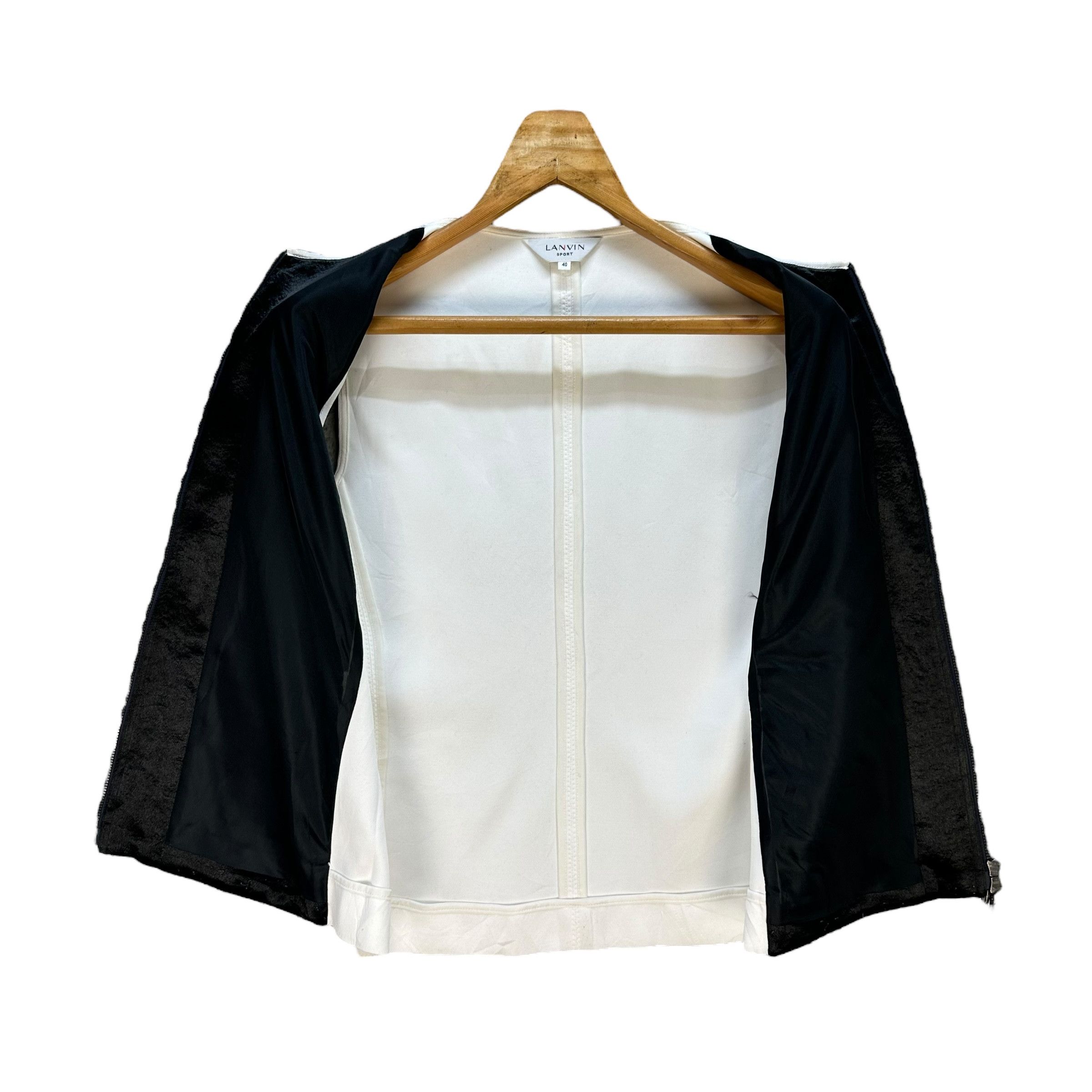 LANVIN SPORT Black White Polyester Vest #A69-1661