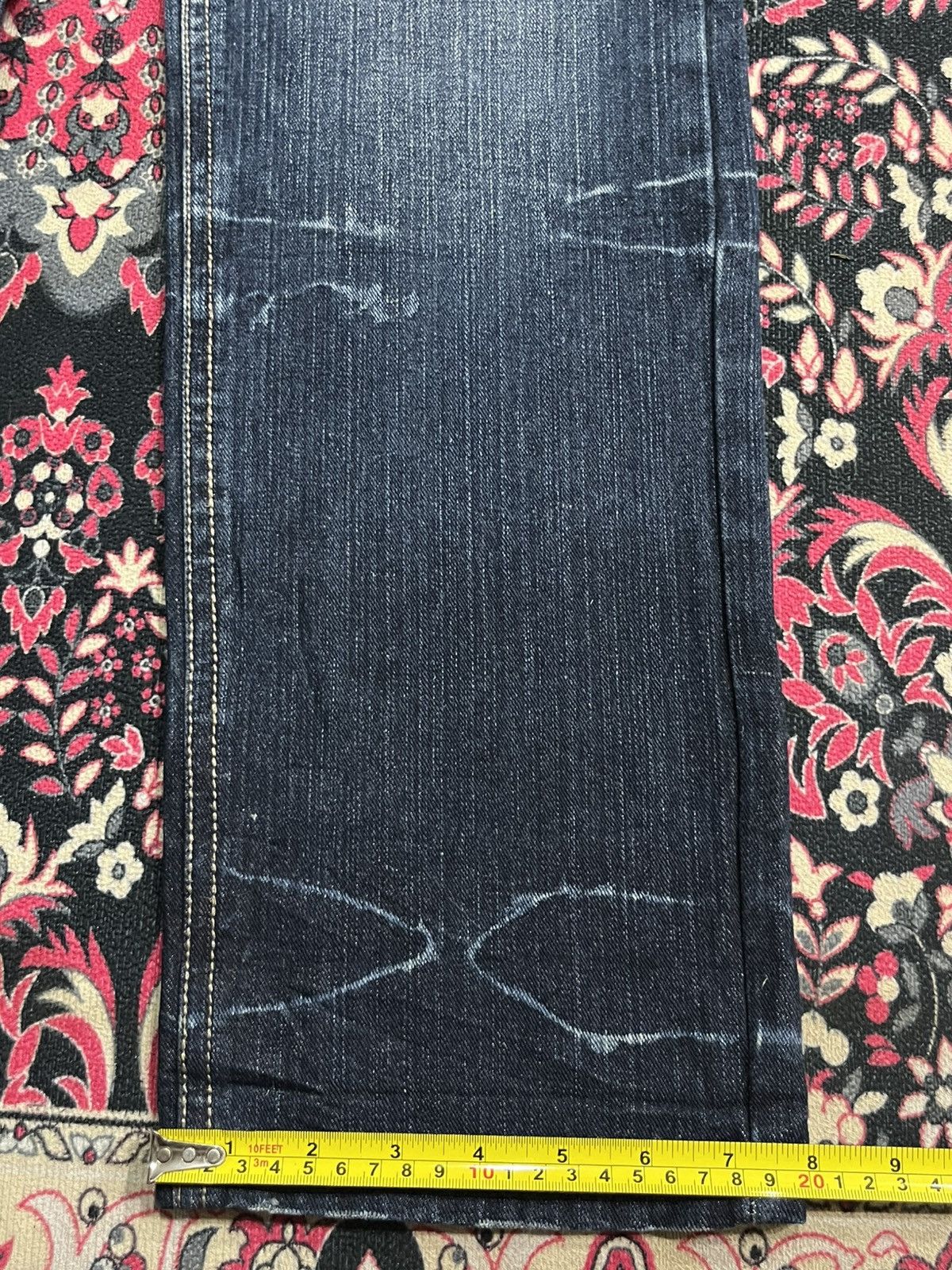 Japanese Brand Japanese Brand Dark Blue Whisker Straight Leg Jeans Size US 30 / EU 46 - 13 Thumbnail