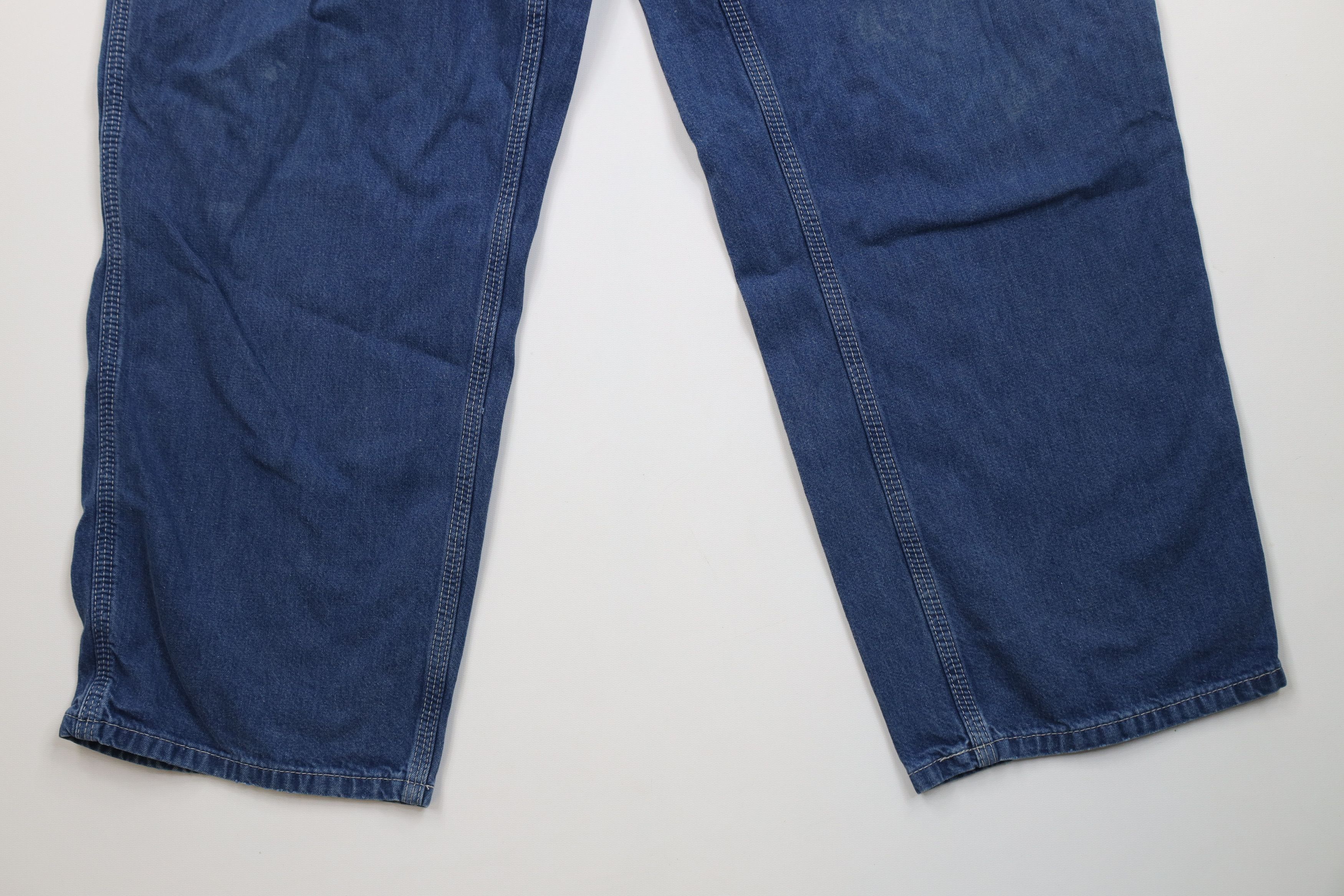 Carhartt Vintage Y2K Carhartt Wide Leg Dungaree Denim Jeans Blue Size US 40 / EU 56 - 4 Thumbnail