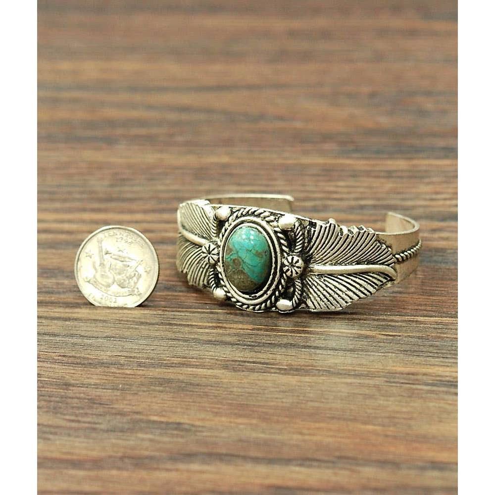 Other Turquoise Cuff Bracelet - Authentic Navajo Style, Boho Nativ Size ONE SIZE - 6 Thumbnail