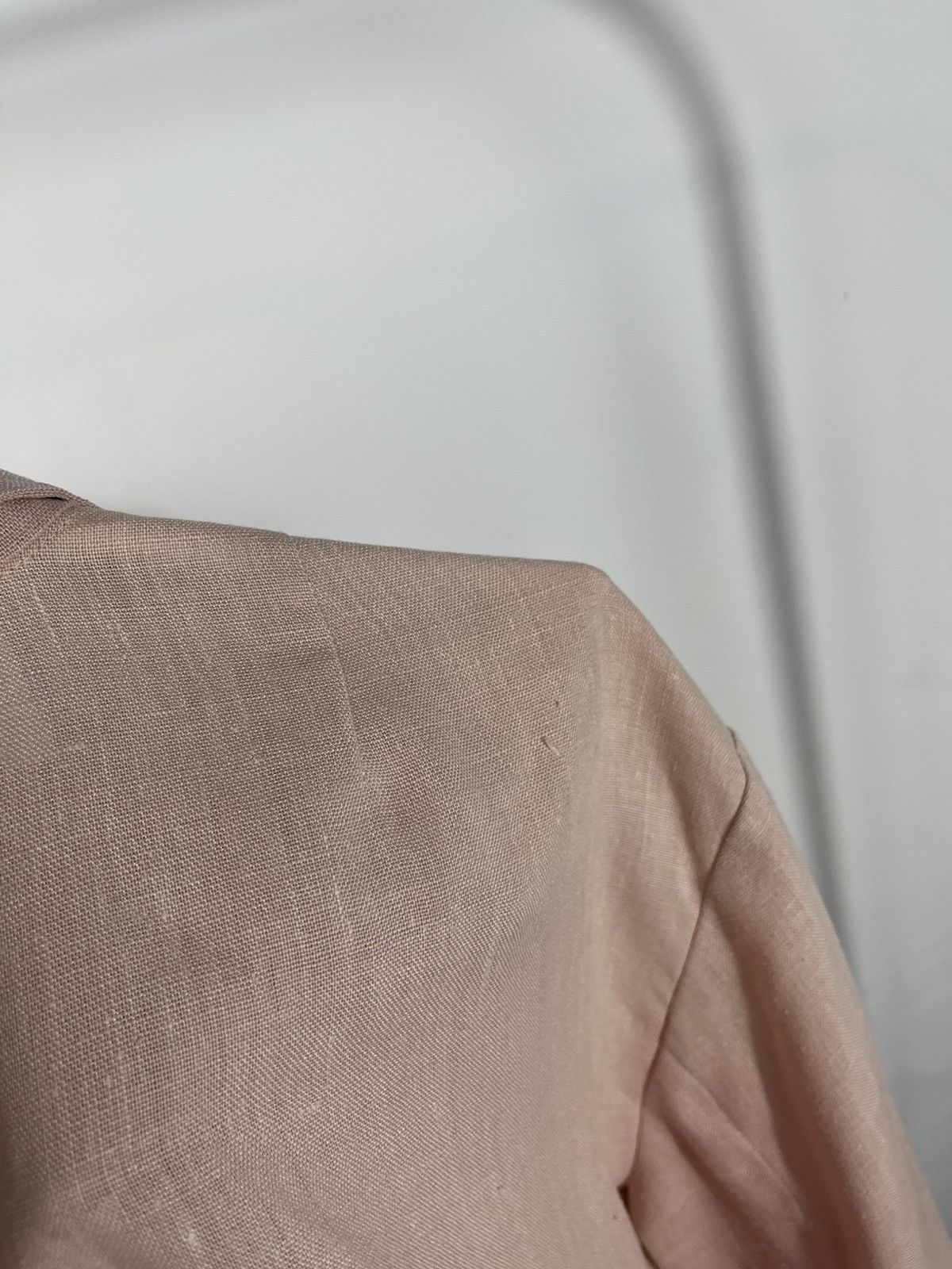 Vintage Vintage Pink Linen Folk Style Shirt with Embroidered Pockets Size US XL / EU 56 / 4 - 12 Thumbnail