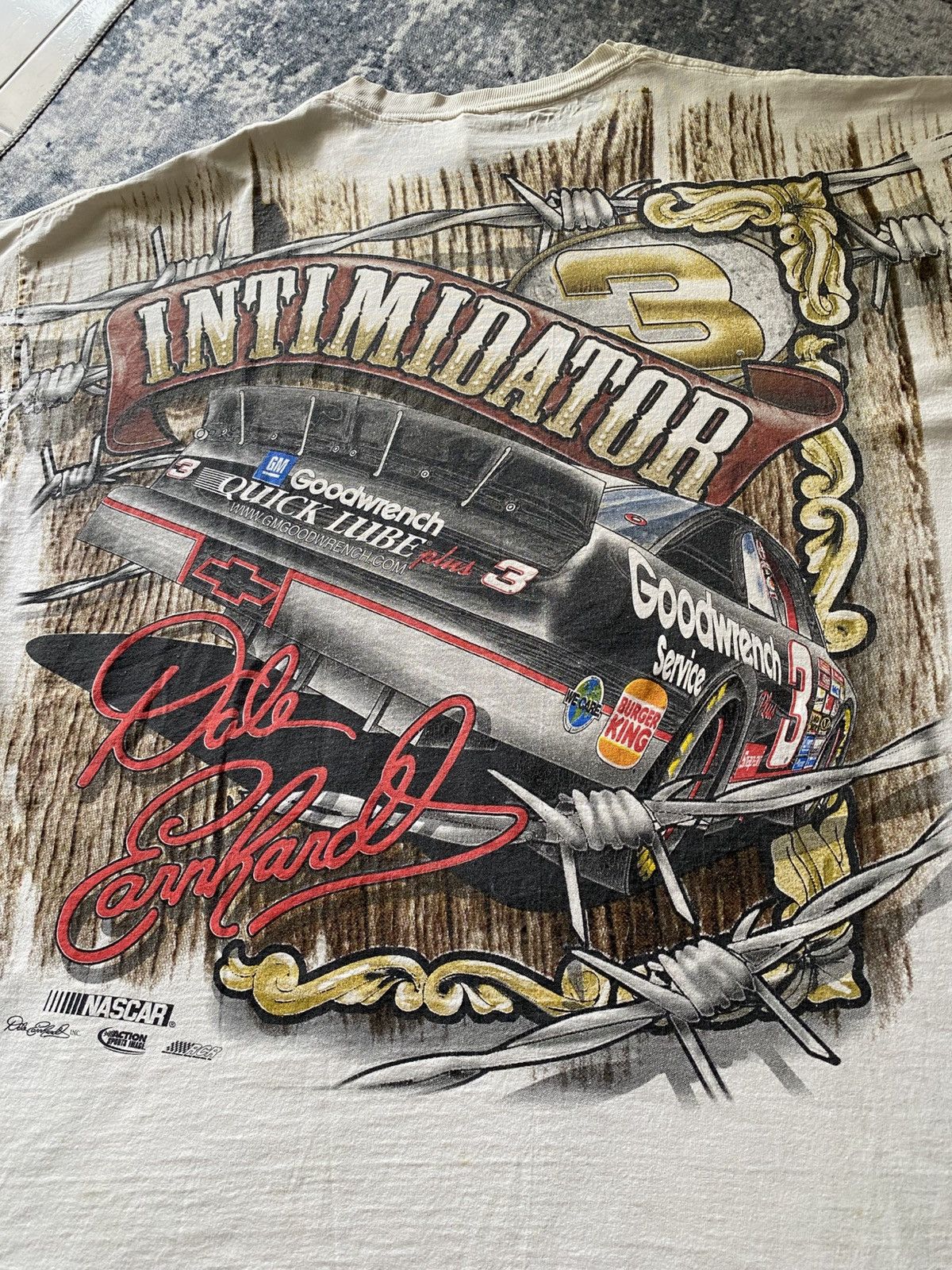Chase Authentics Vintage 90s Dale Earnhardt NASCAR Racing All Over Print Tee Size US XL / EU 56 / 4 - 4 Thumbnail