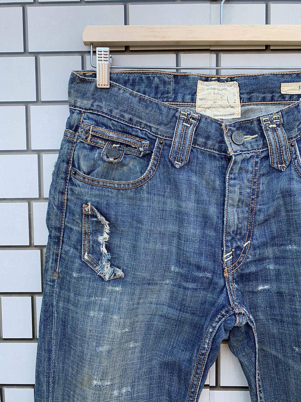 If Six Was Nine × Taverniti Japanese Brand Taverniti by Jimmy Taverniti Distressed Denim Size US 32 / EU 48 - 5 Thumbnail