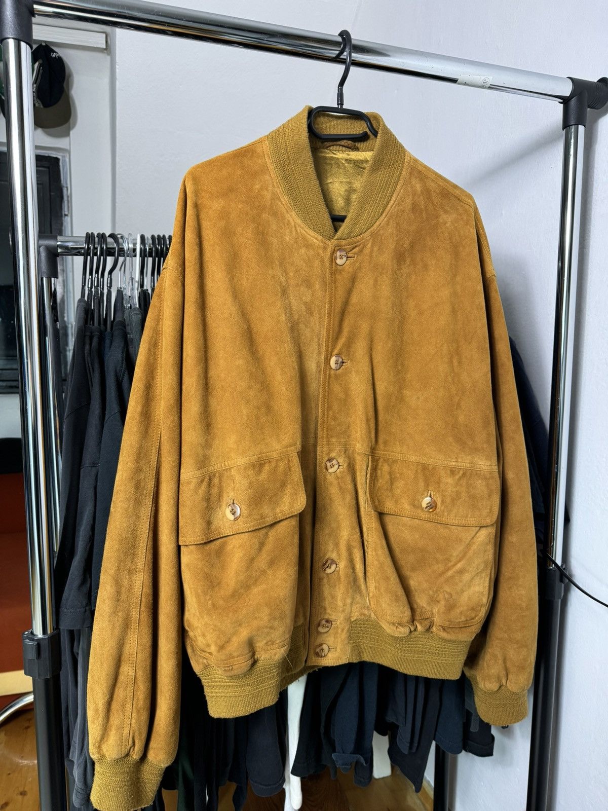 Vintage Vintage Suede Italian Leather Jacket Boxy 90s Avant Garde Size US L / EU 52-54 / 3 - 3 Thumbnail