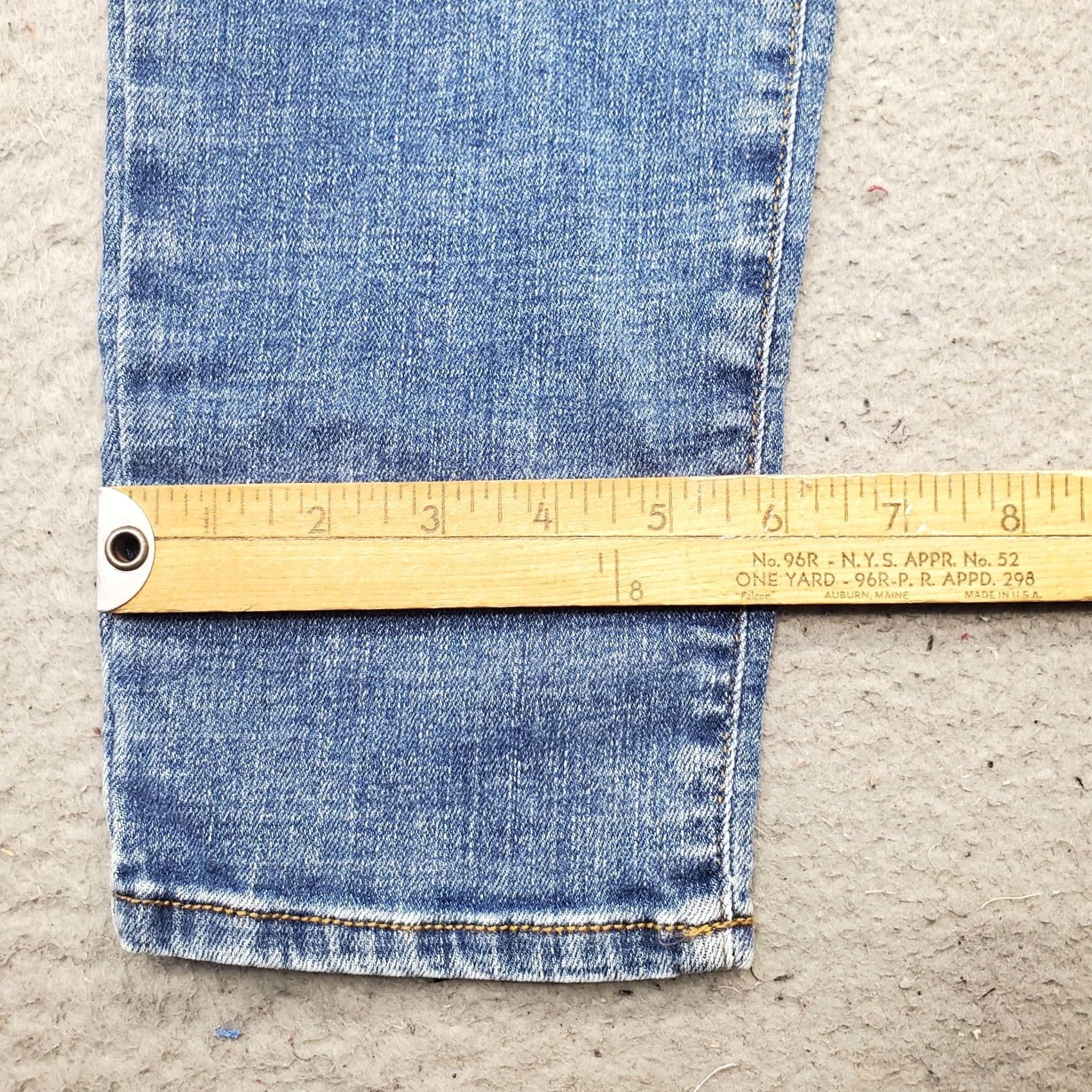 Vintage Seven7 Jeans Womens 12 Blue Denim Metro Ultra High Rise Skinny Distressed Jeans Size 34" / US 12 / IT 48 - 5 Thumbnail
