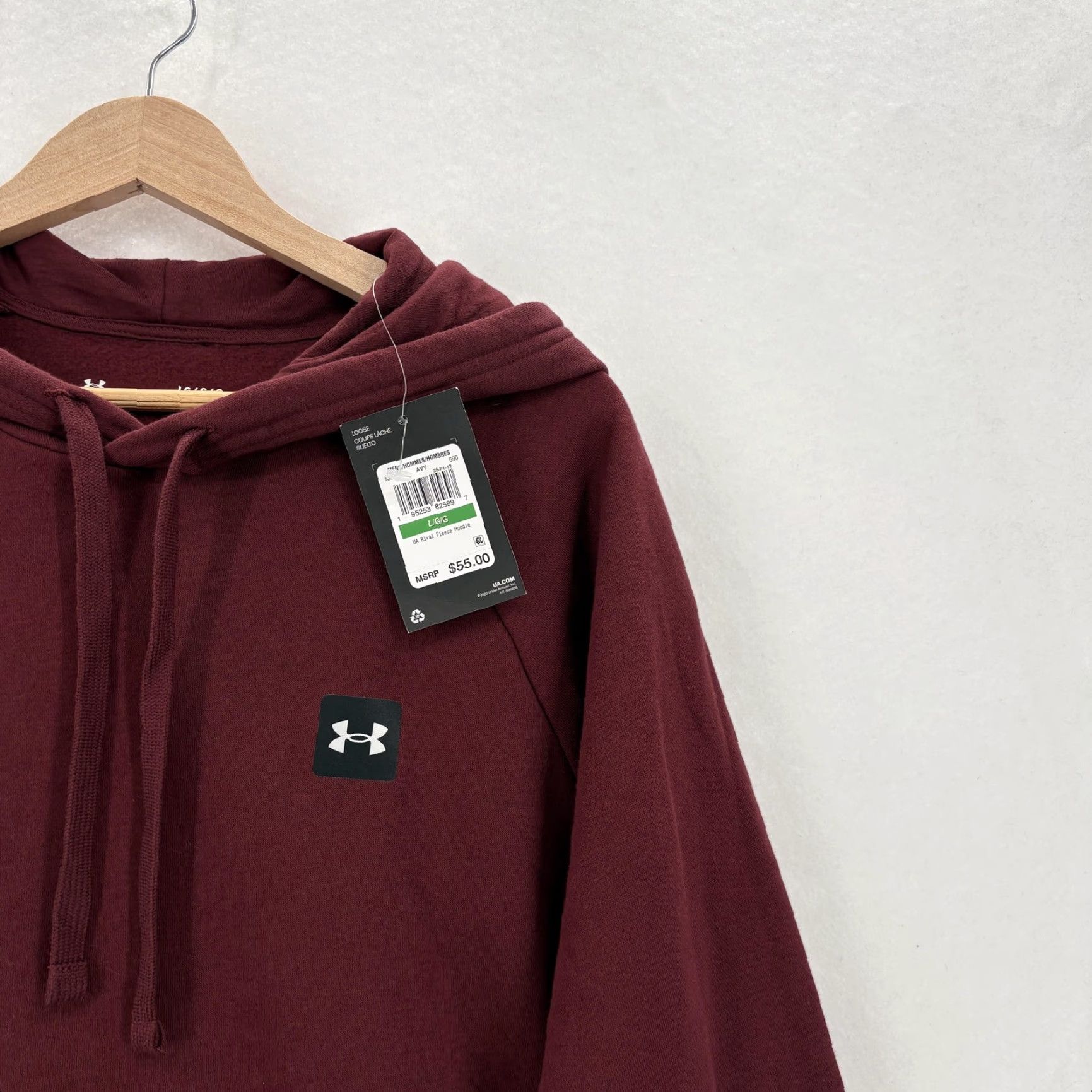 Under Armour Under Armour Rival Hoodie Mens Large Red Fleece Pullover Sweatshirt Casual Size US L / EU 52-54 / 3 - 2 Thumbnail